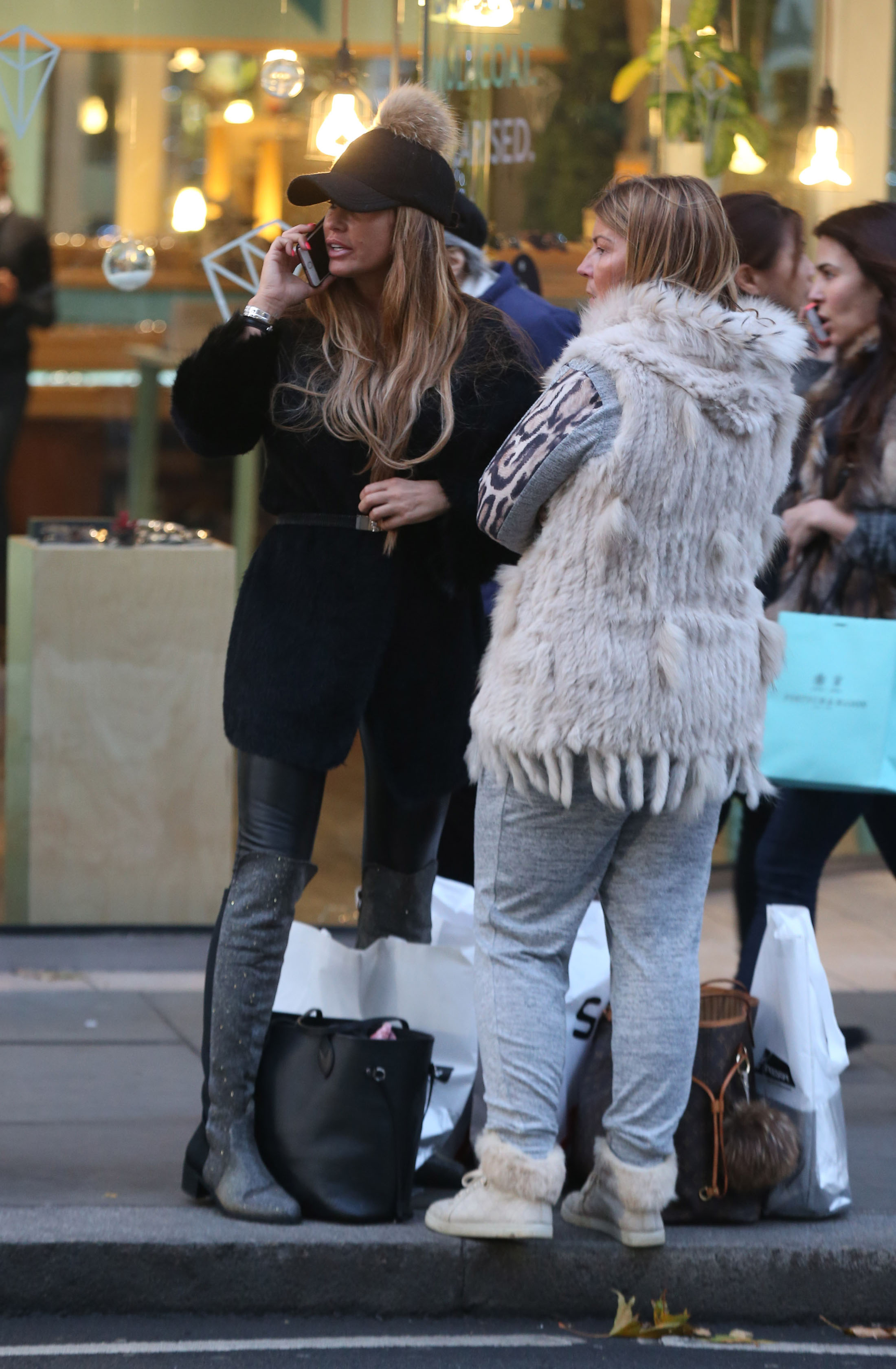 Katie Price christmas shopping in London