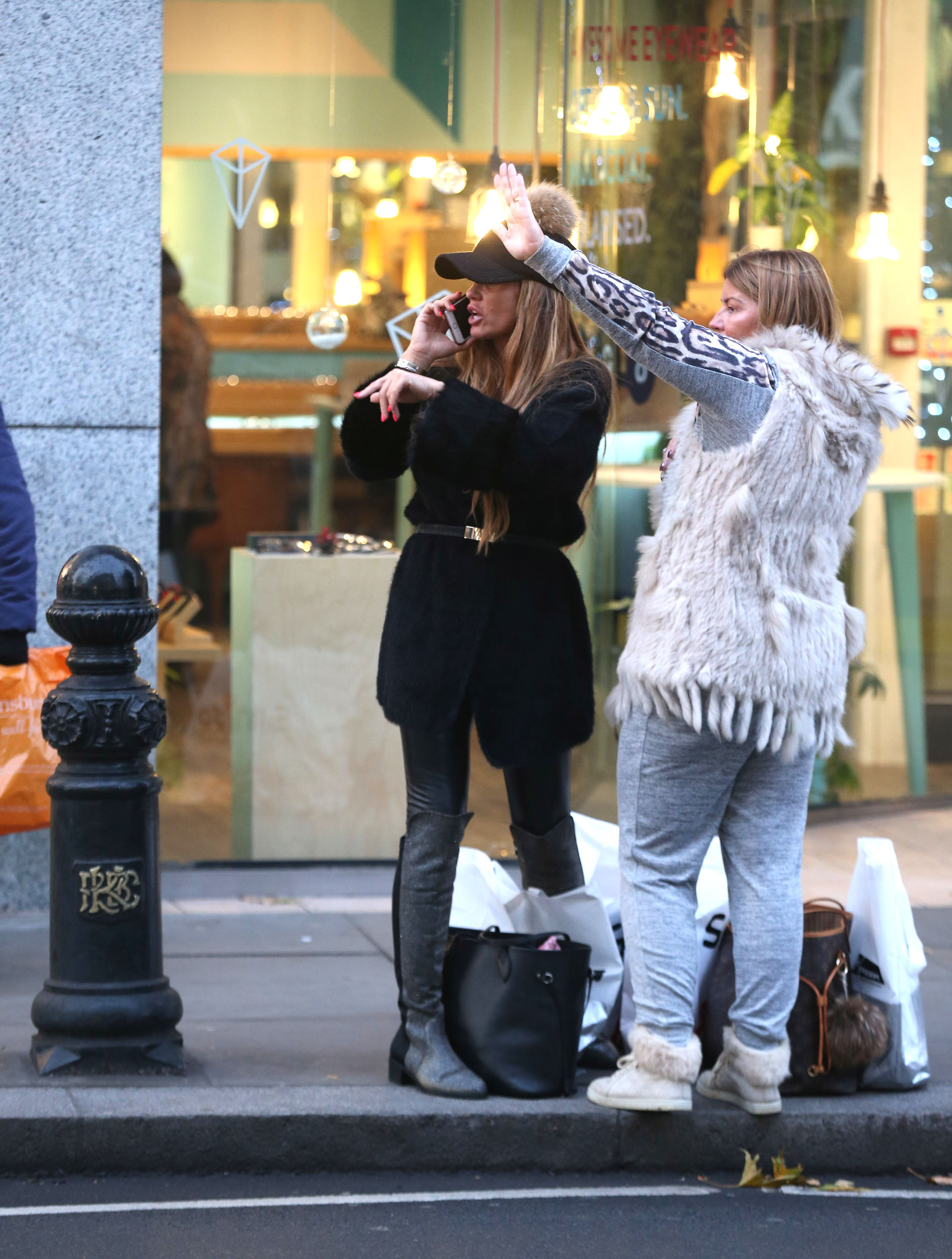 Katie Price christmas shopping in London