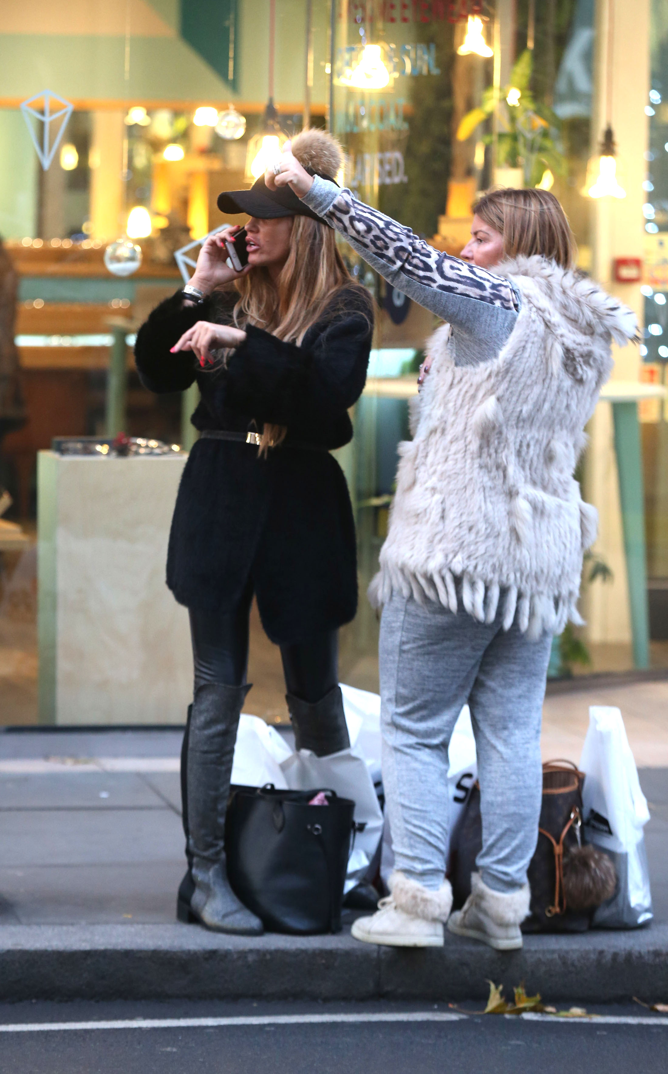 Katie Price christmas shopping in London