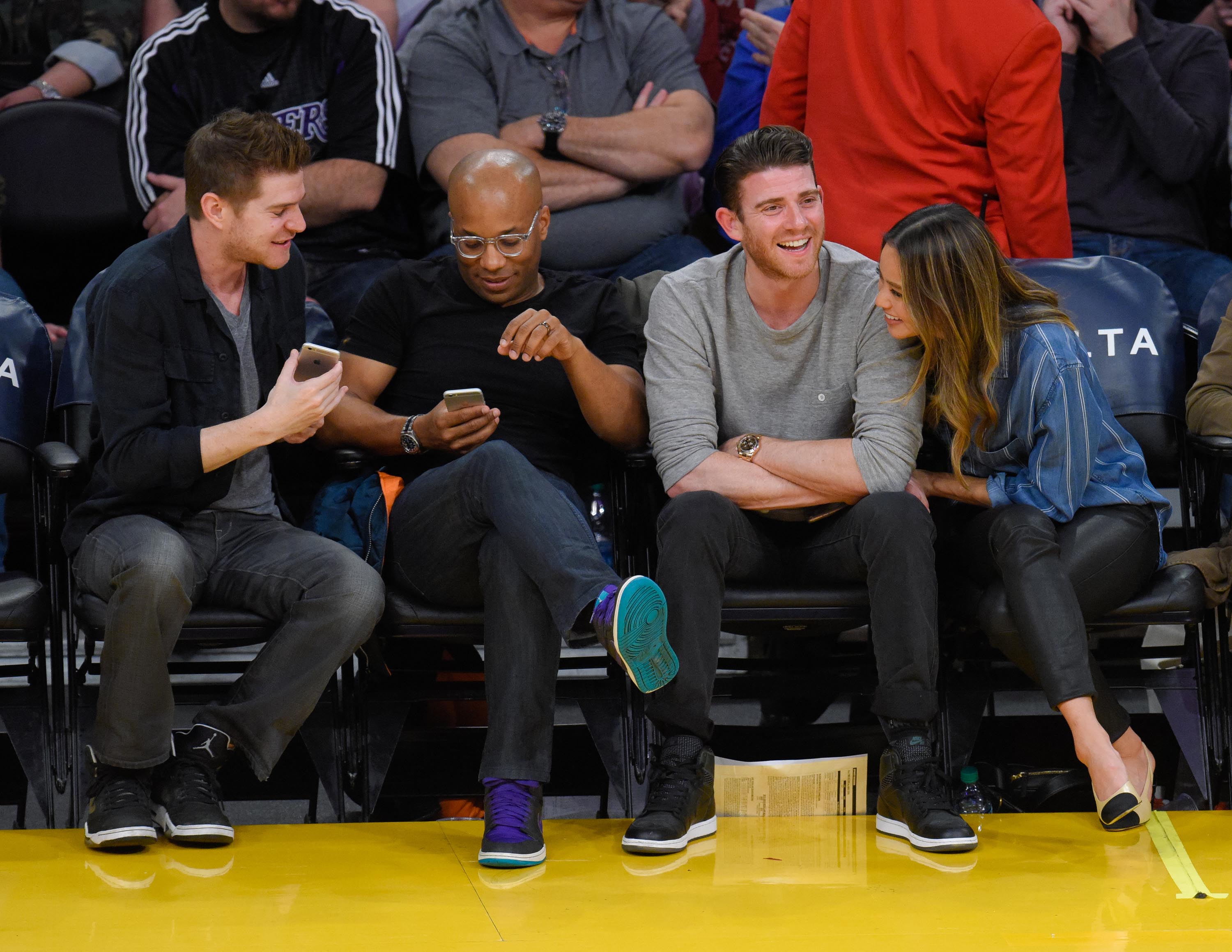 Jamie Chung attends a basketball game