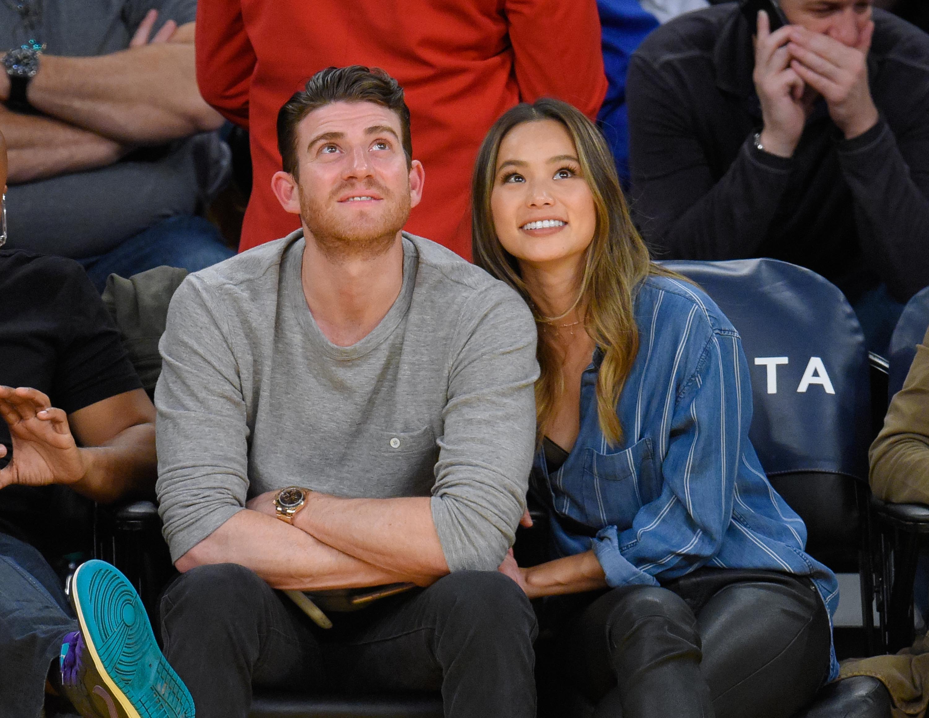 Jamie Chung attends a basketball game
