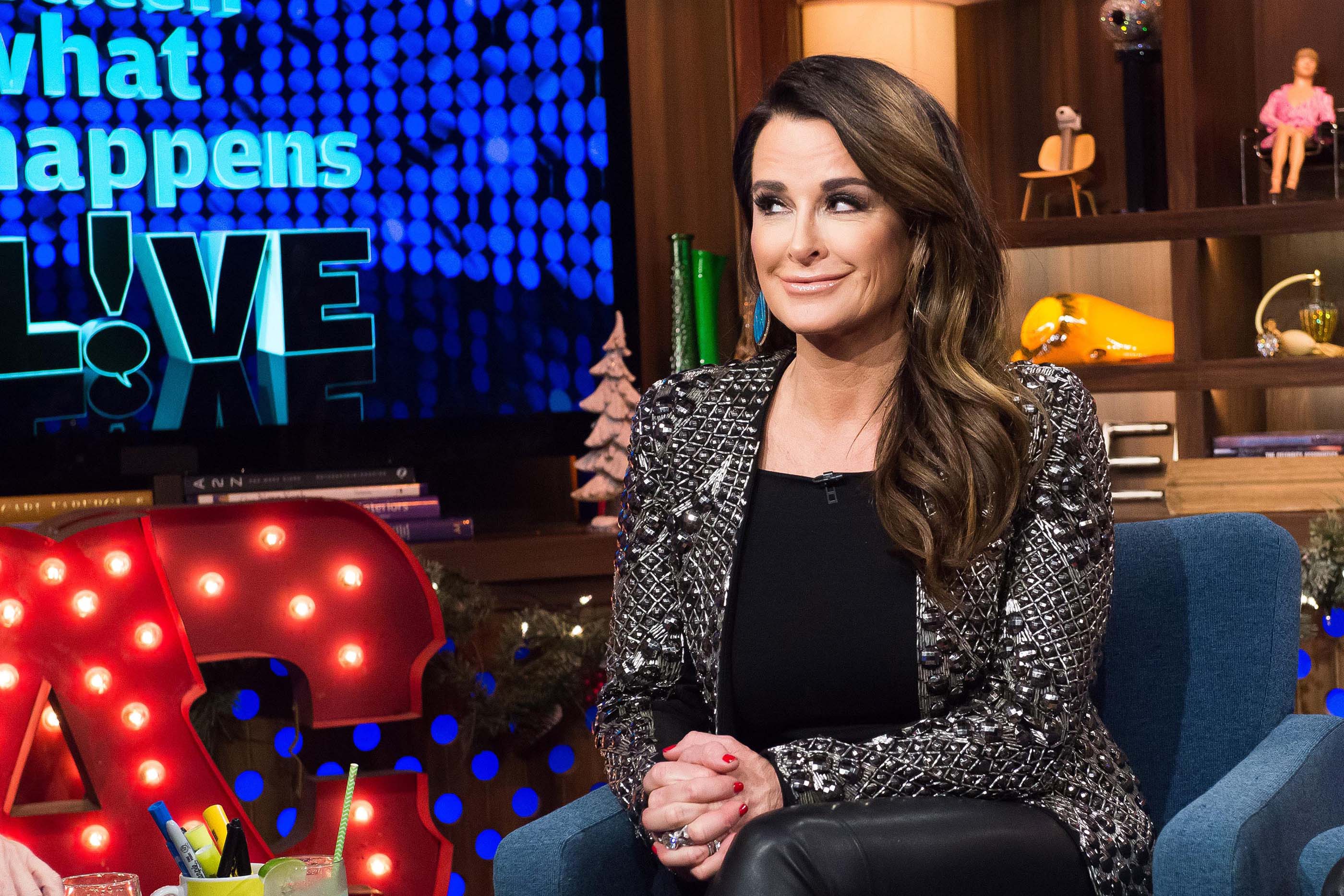 Kyle Richards and Caroline Stanbury at Watch What Happens Live