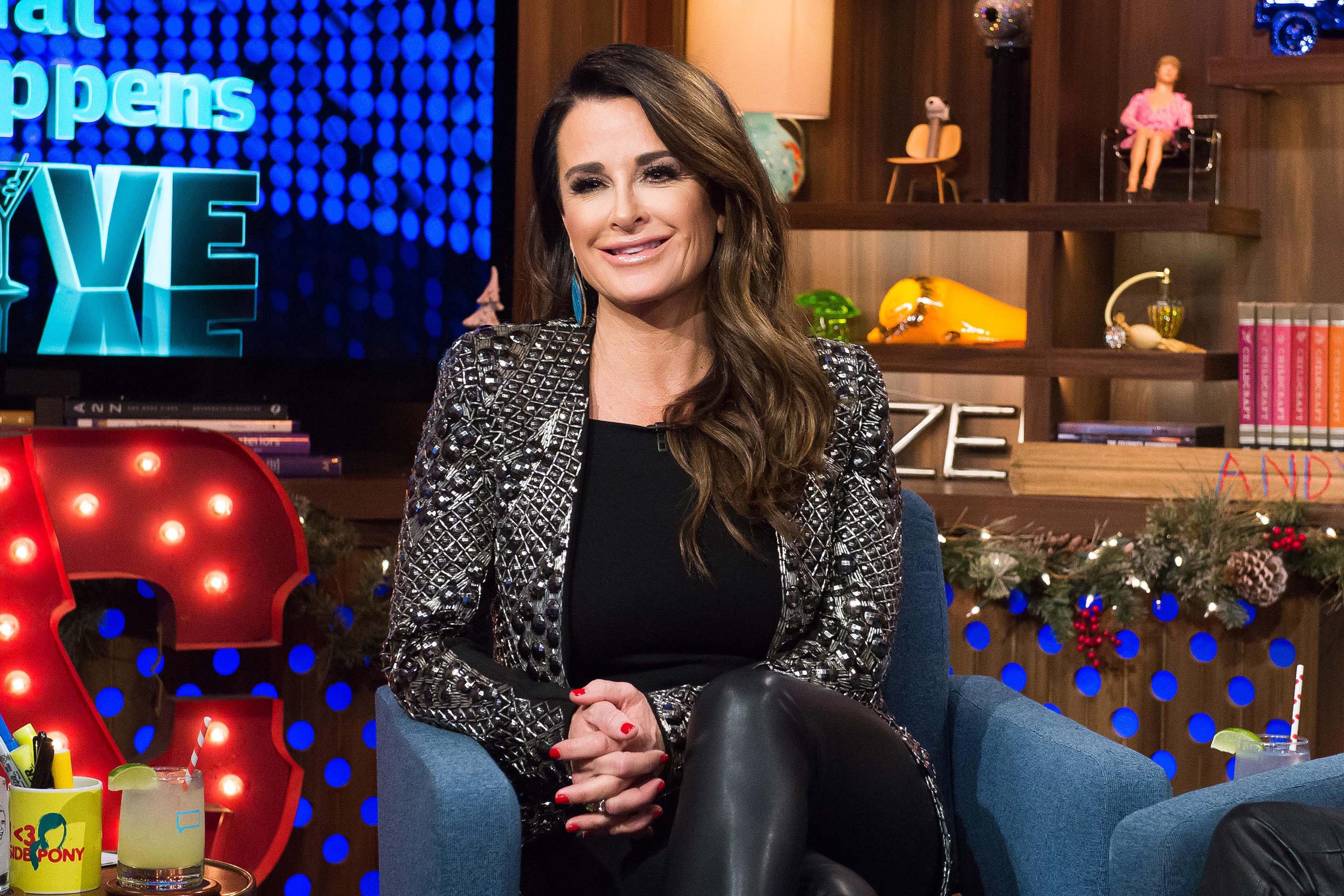 Kyle Richards and Caroline Stanbury at Watch What Happens Live