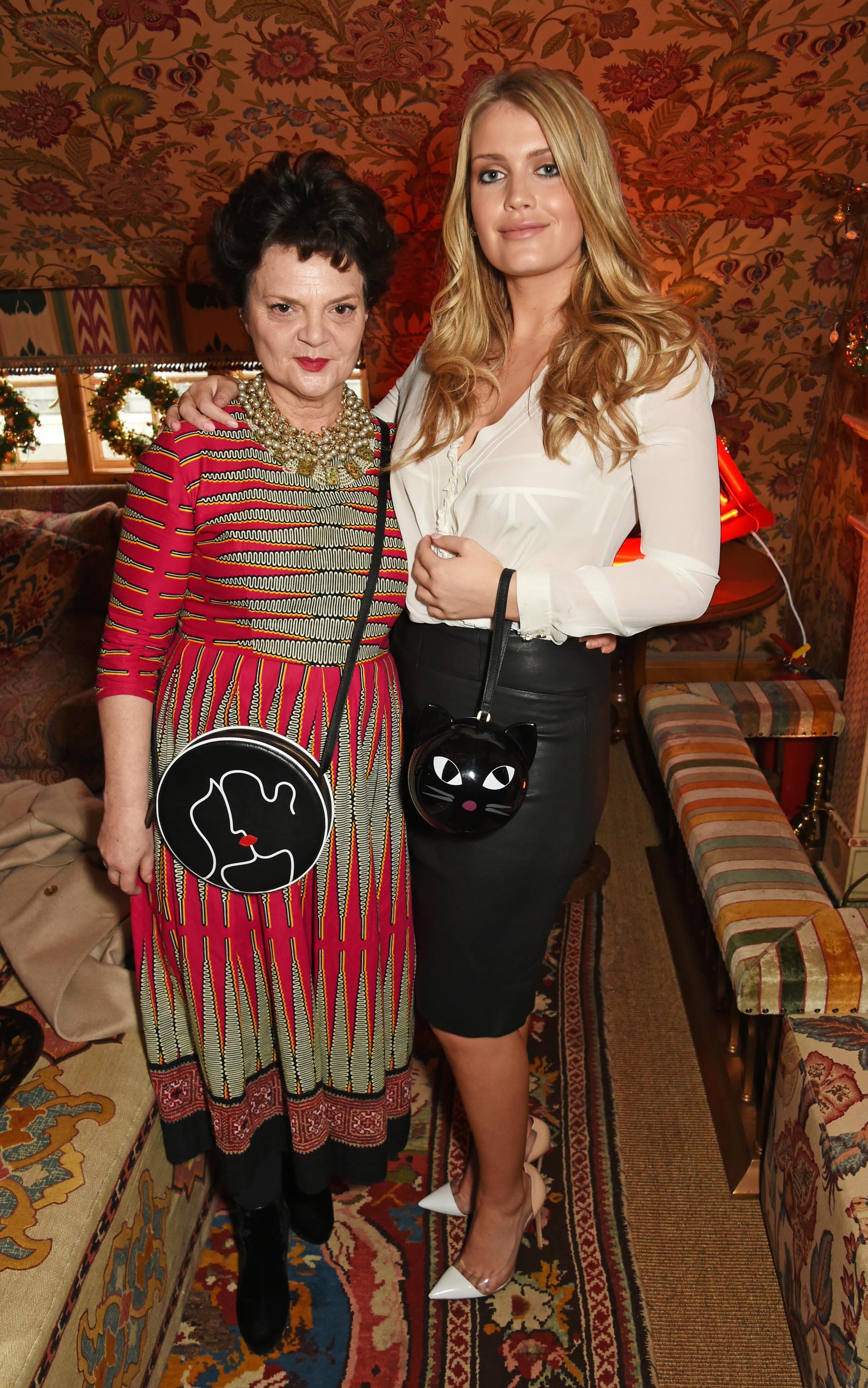 Lady Kitty Spencer attends as Lulu Guinness & Jasmine Guinness