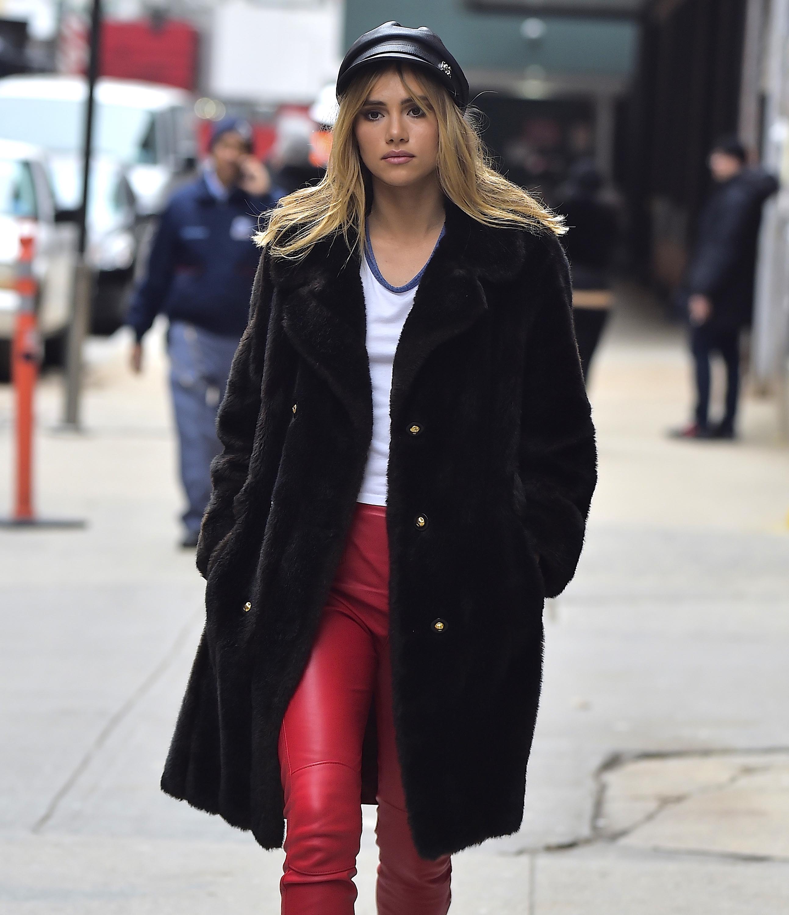 Suki Waterhouse is seen in Soho