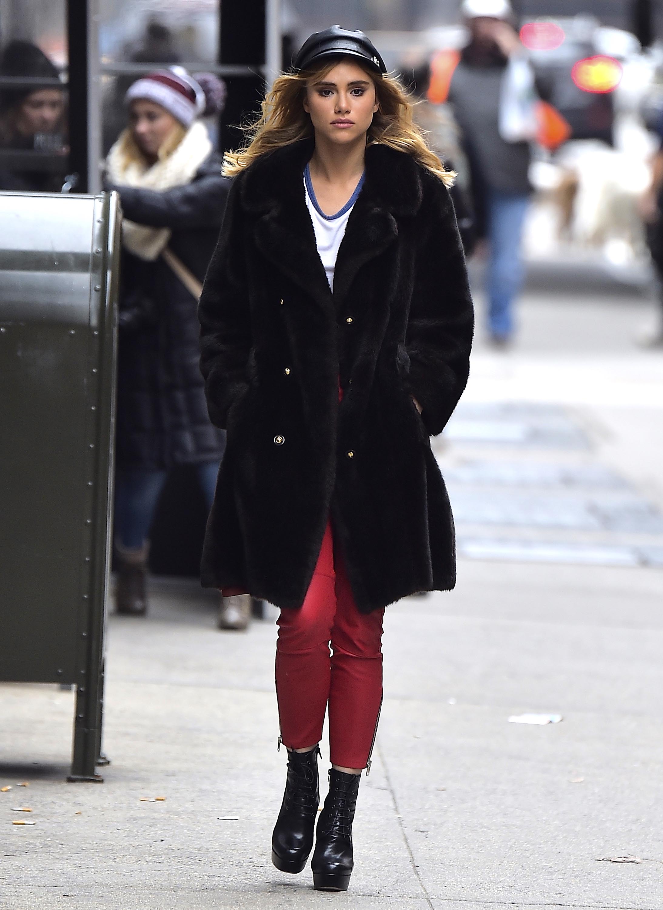 Suki Waterhouse is seen in Soho