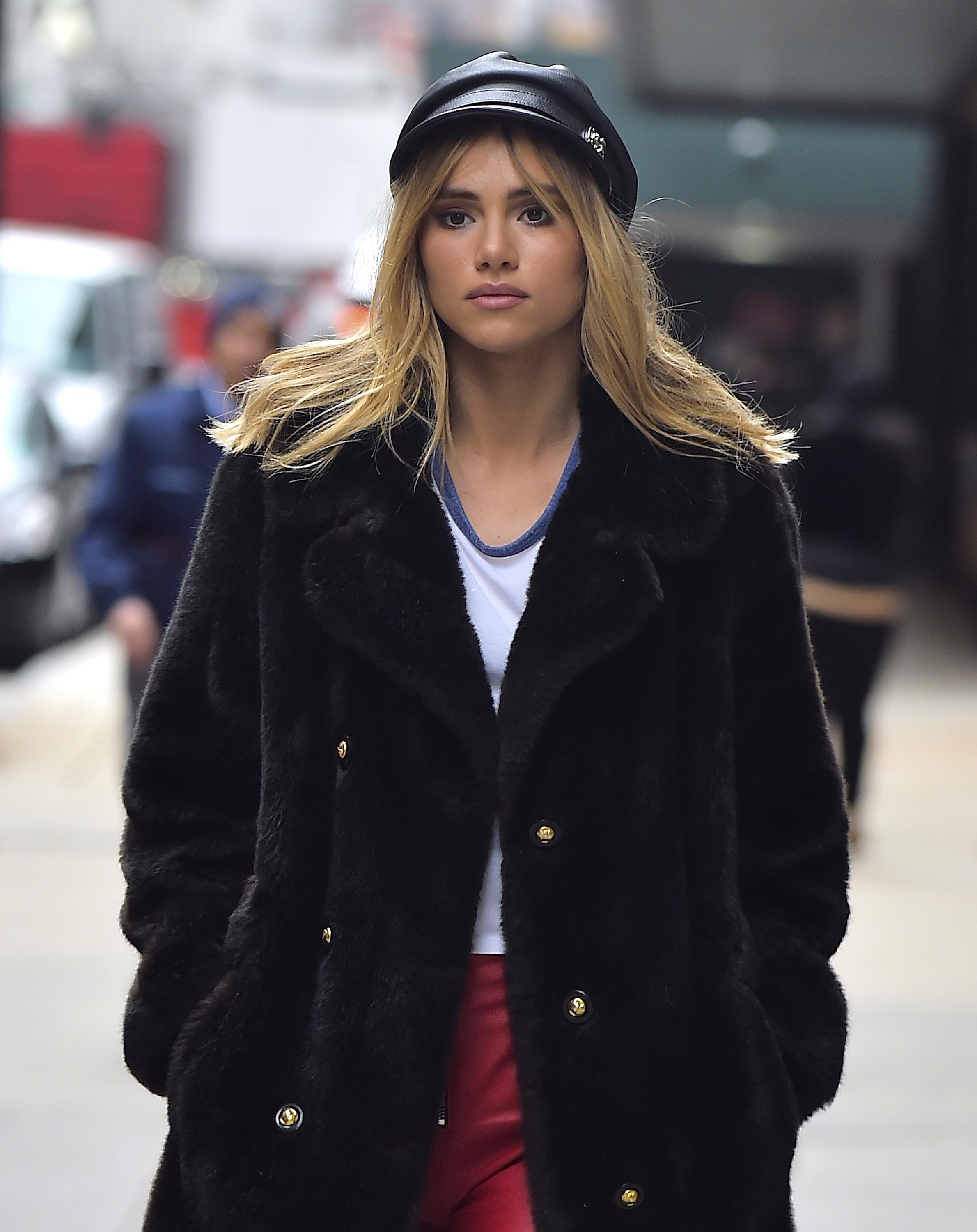 Suki Waterhouse is seen in Soho