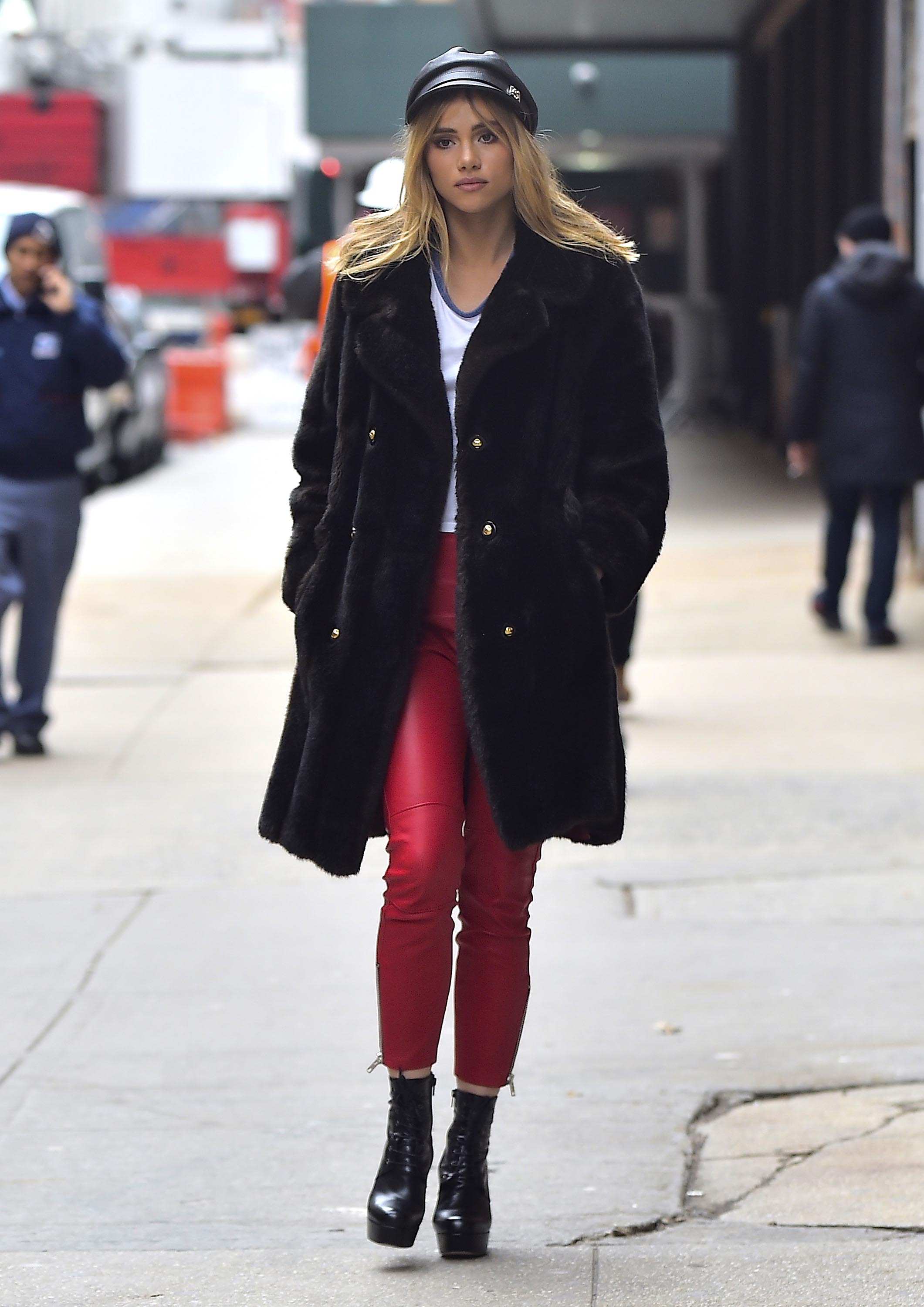 Suki Waterhouse is seen in Soho