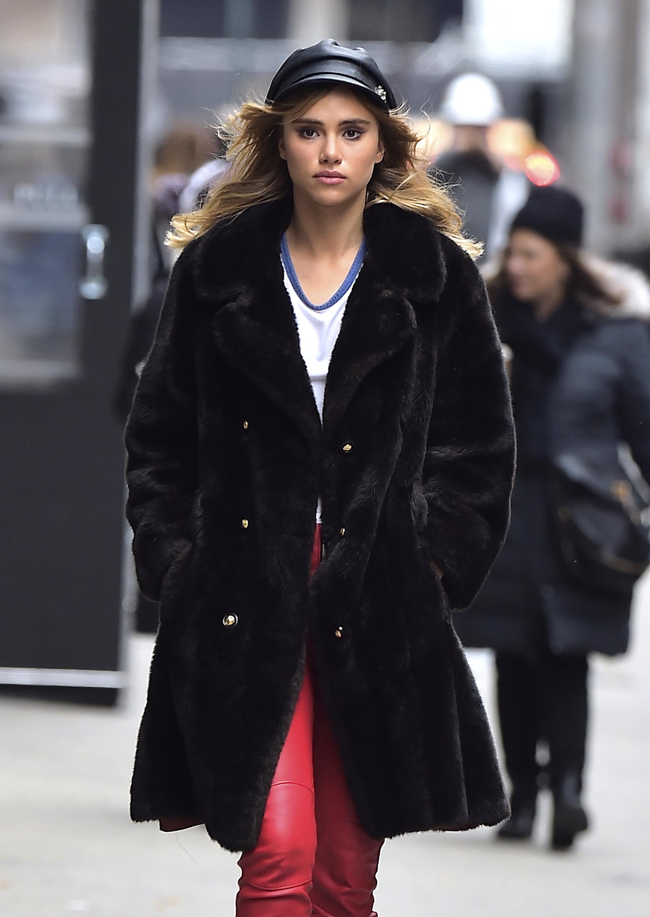 Suki Waterhouse is seen in Soho