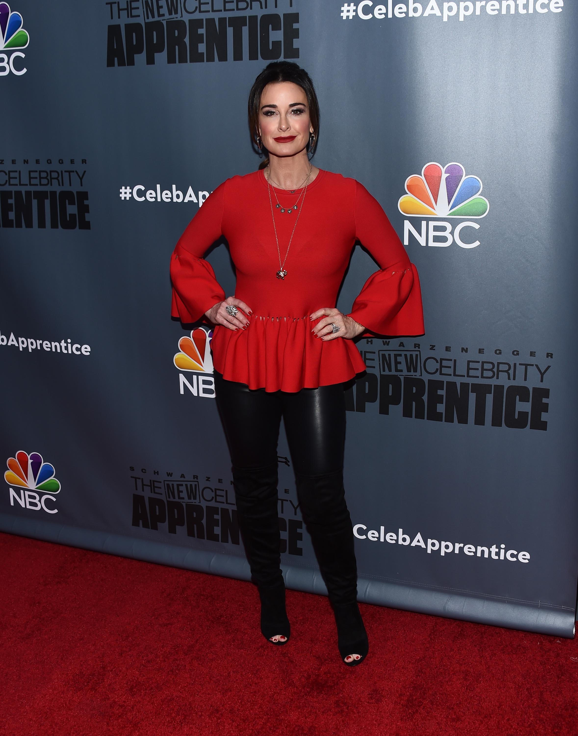 Kyle Richards attends the Q&A for NBC’s The New Celebrity Apprentice