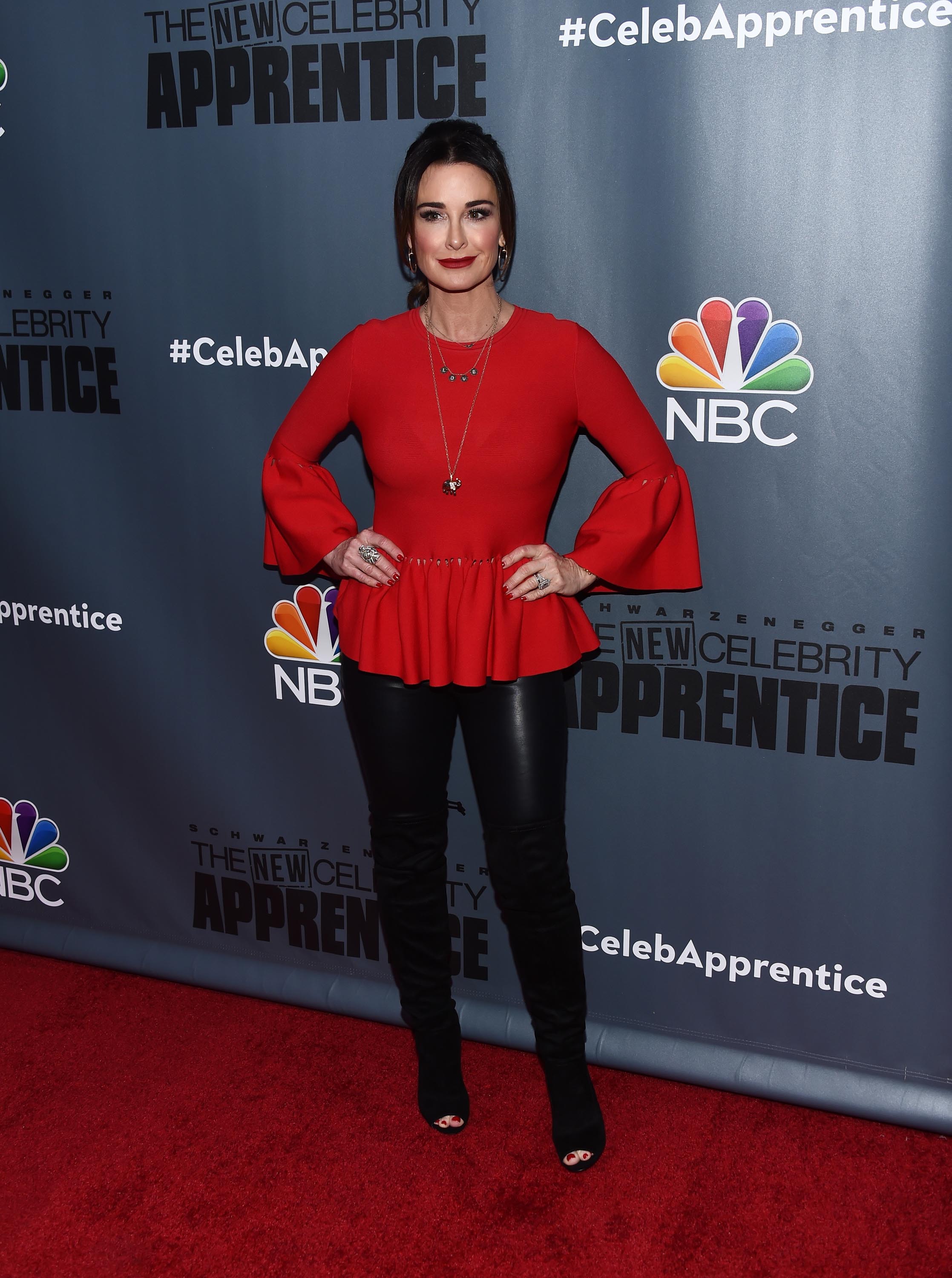 Kyle Richards attends the Q&A for NBC’s The New Celebrity Apprentice