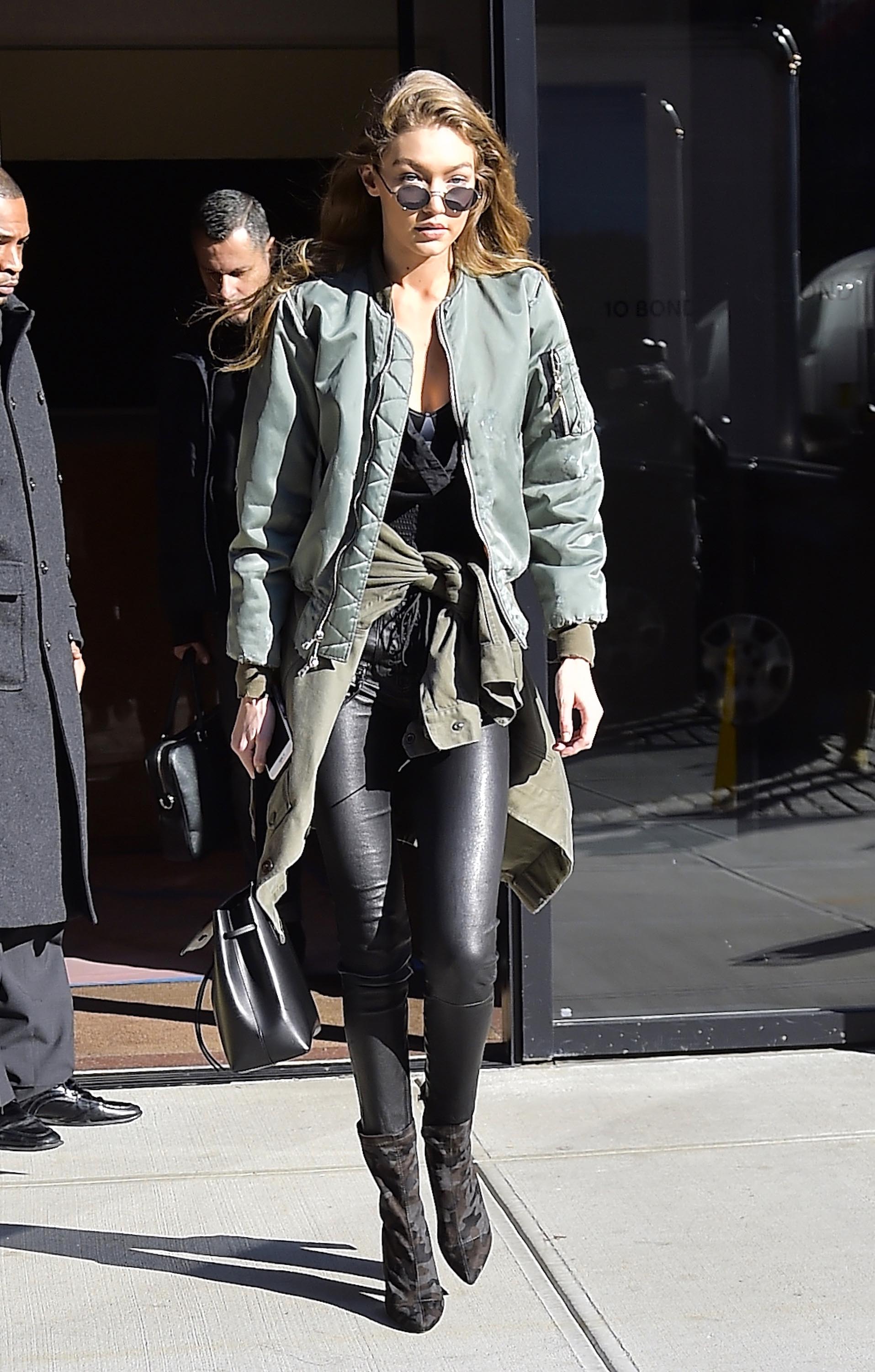 Gigi Hadid is seen in New York City