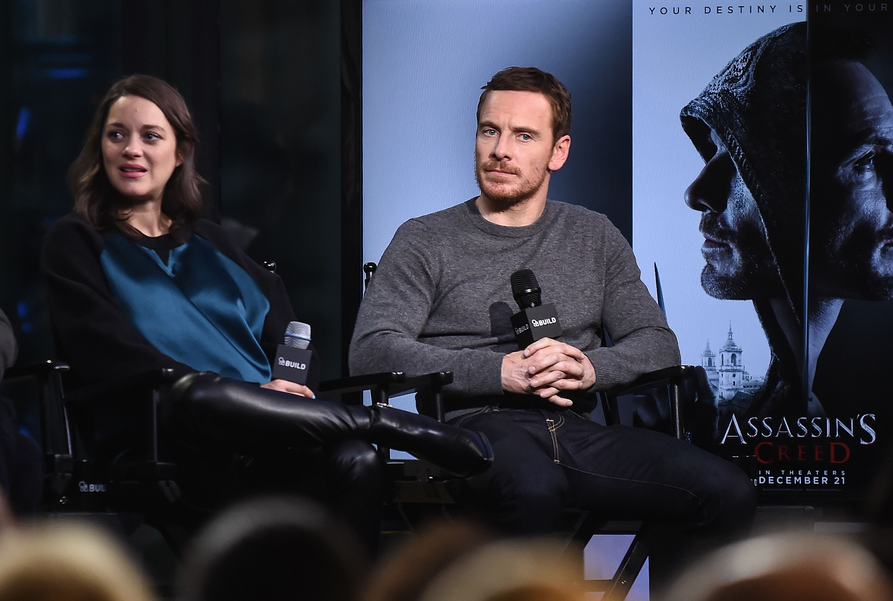 Marion Cotillard attends AOL Build to discuss the movie ‘Assassin’s Creed’