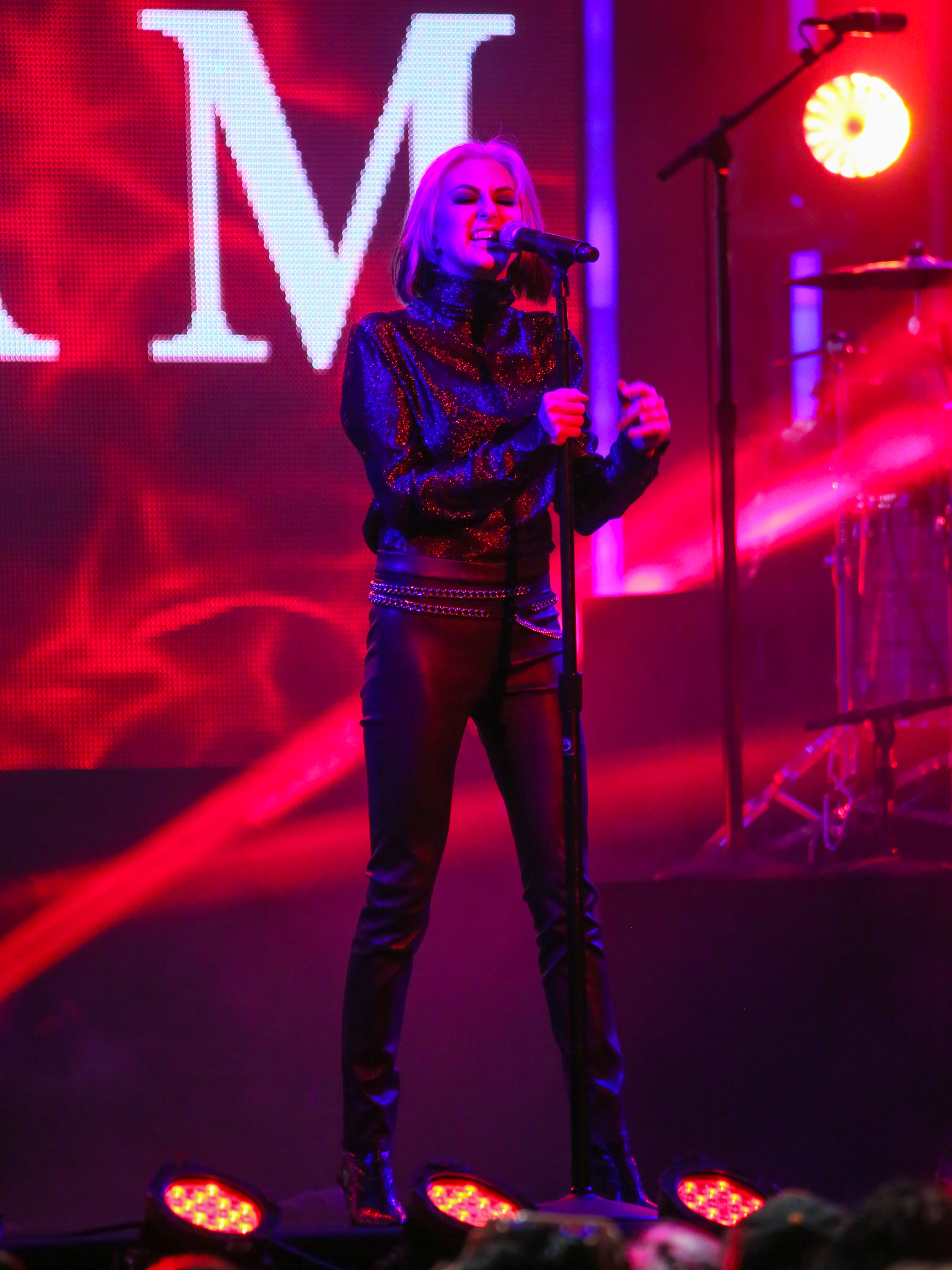 Sarah Barthel of music band ‘Phantogram’ is seen at ‘Jimmy Kimmel Live’