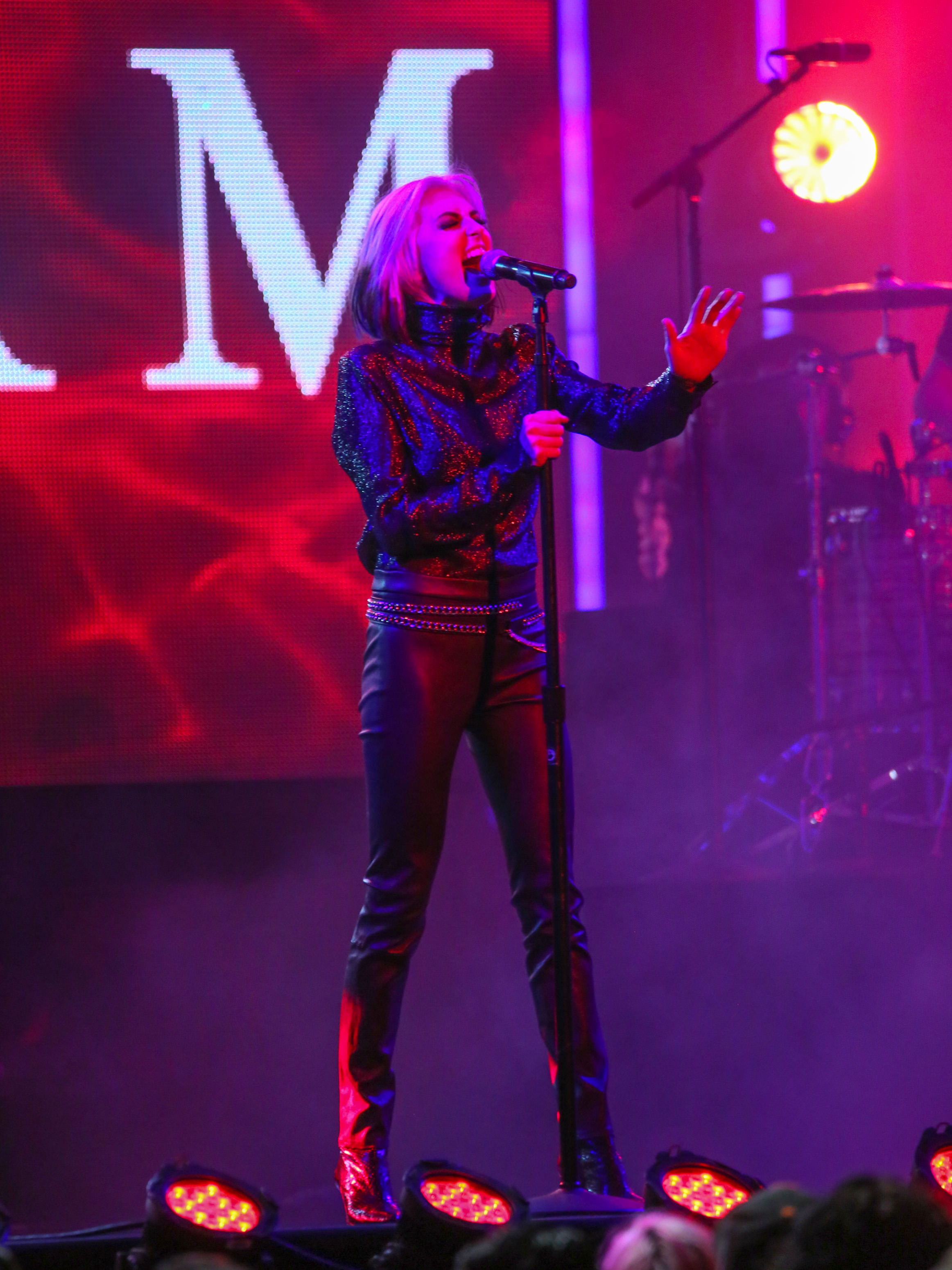 Sarah Barthel of music band ‘Phantogram’ is seen at ‘Jimmy Kimmel Live’