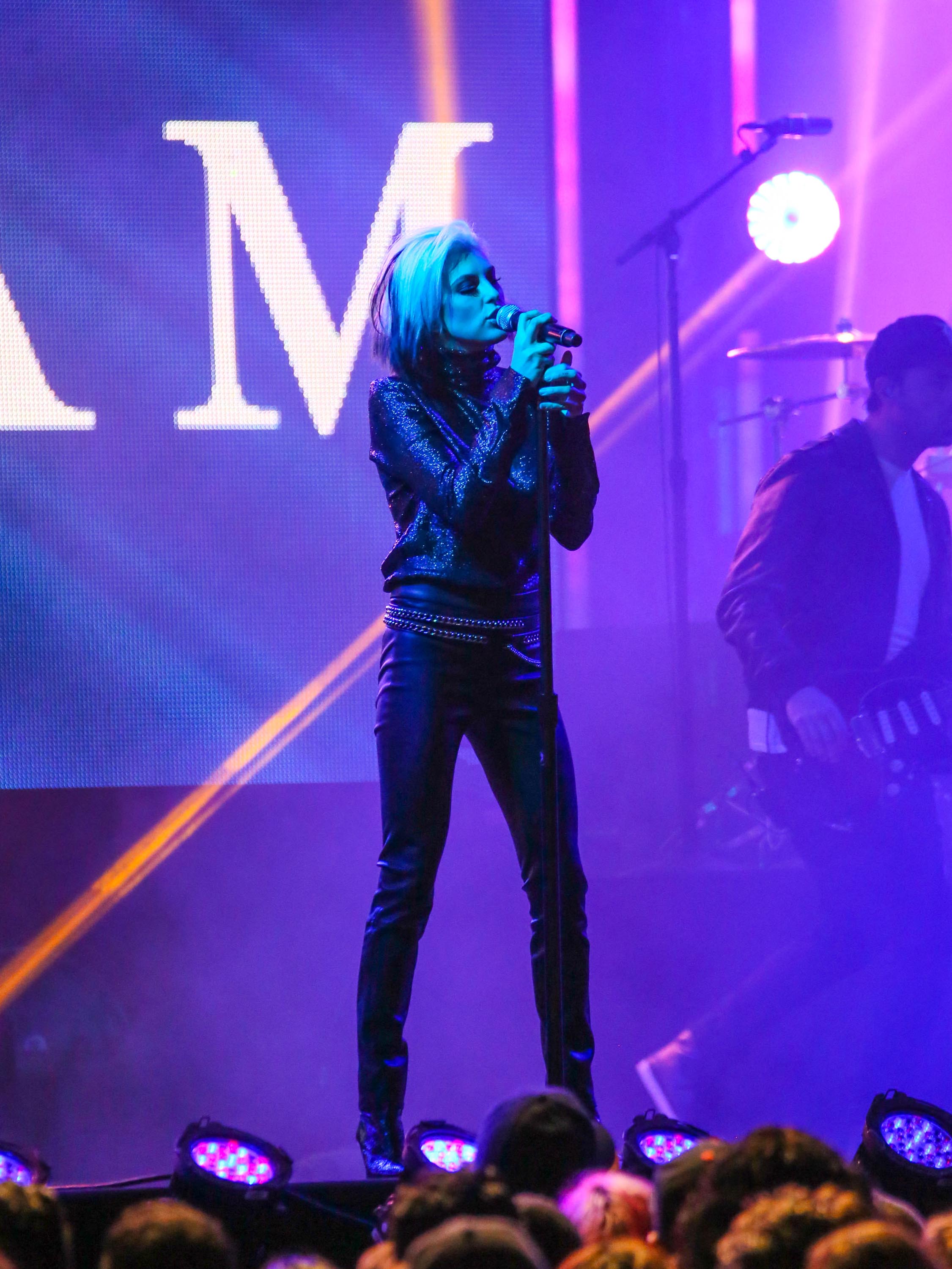 Sarah Barthel of music band ‘Phantogram’ is seen at ‘Jimmy Kimmel Live’