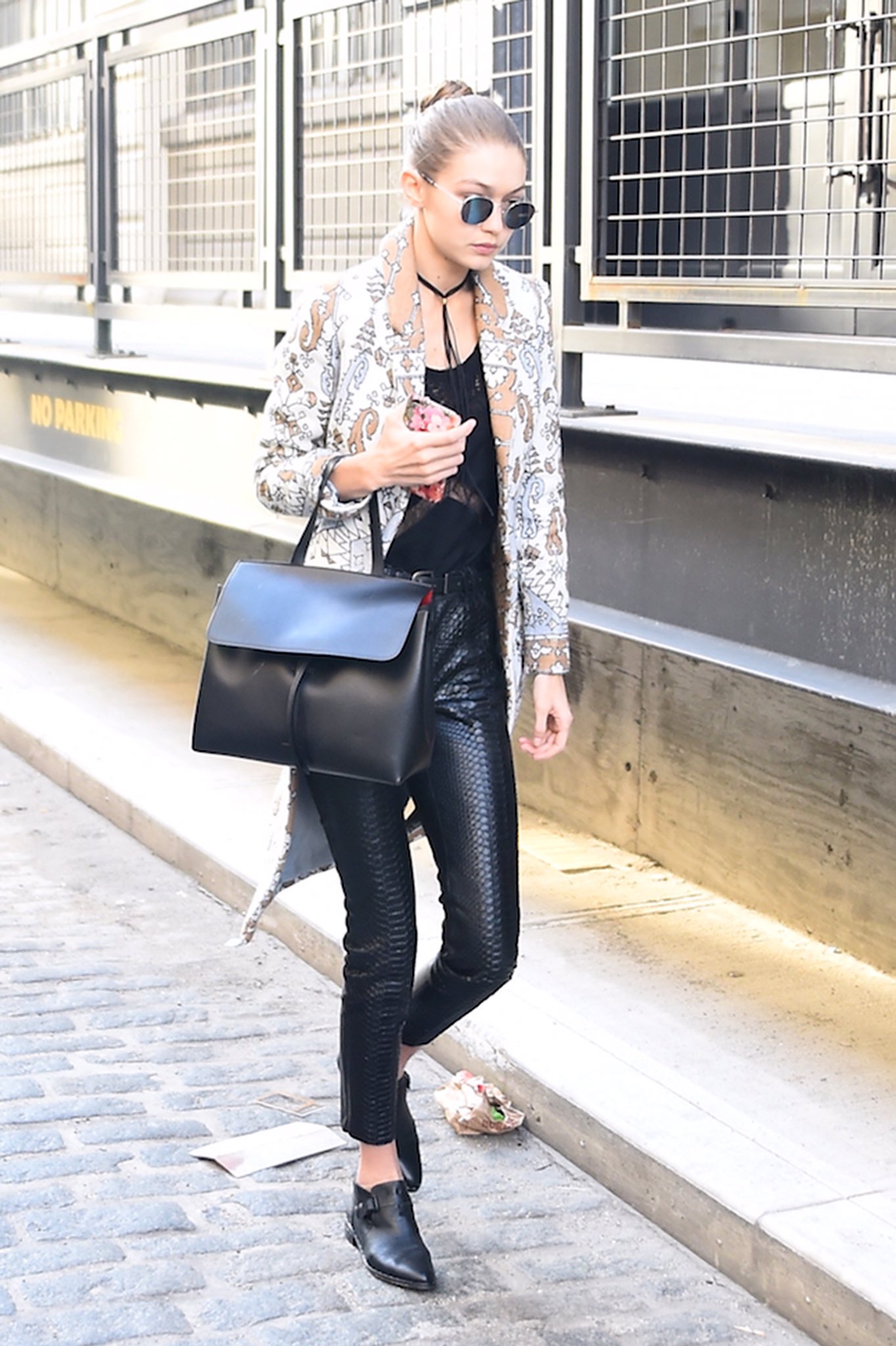 GiGi Hadid is seen walking in Soho