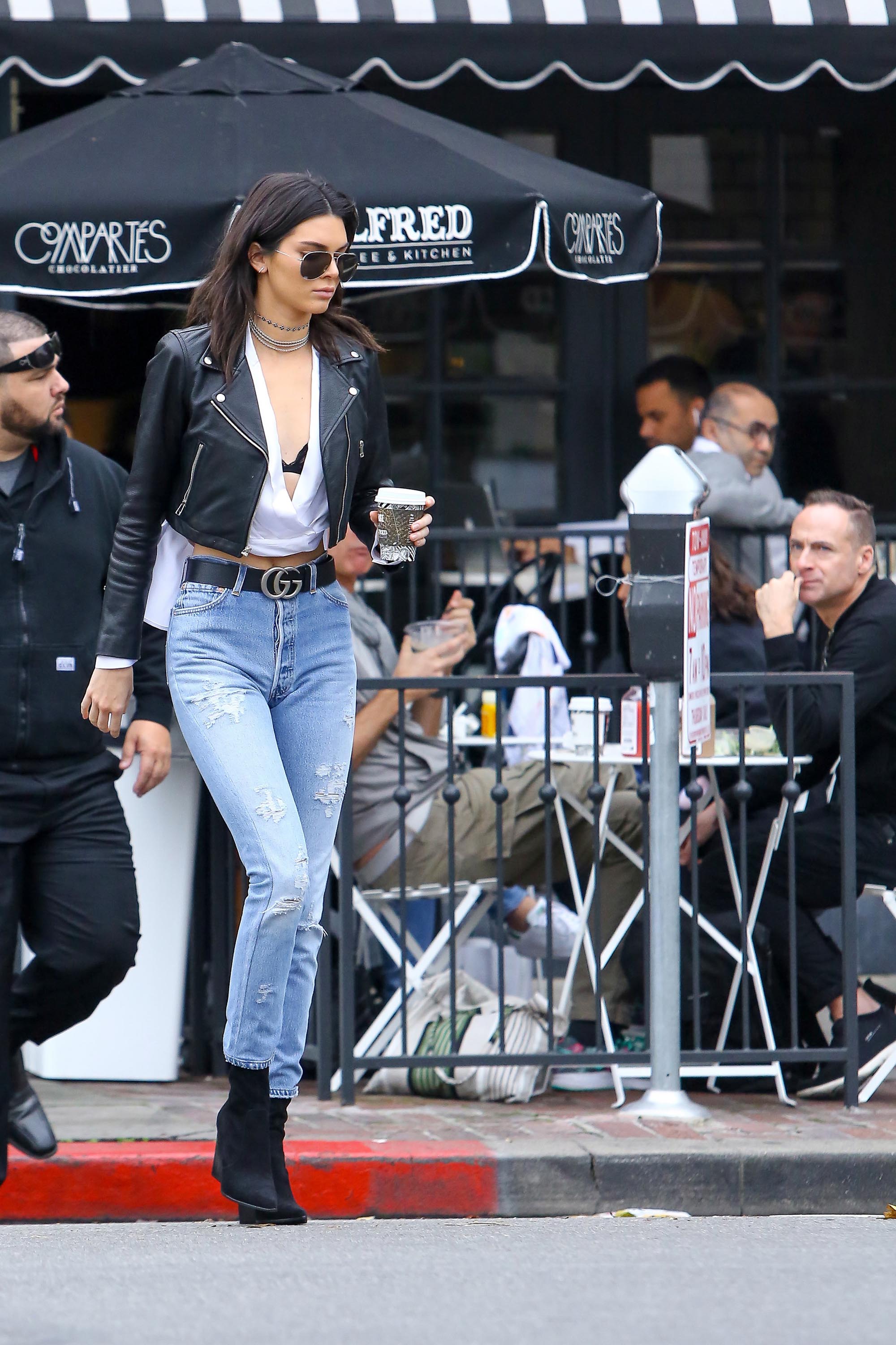 Kendall Jenner at Alfreds Coffee