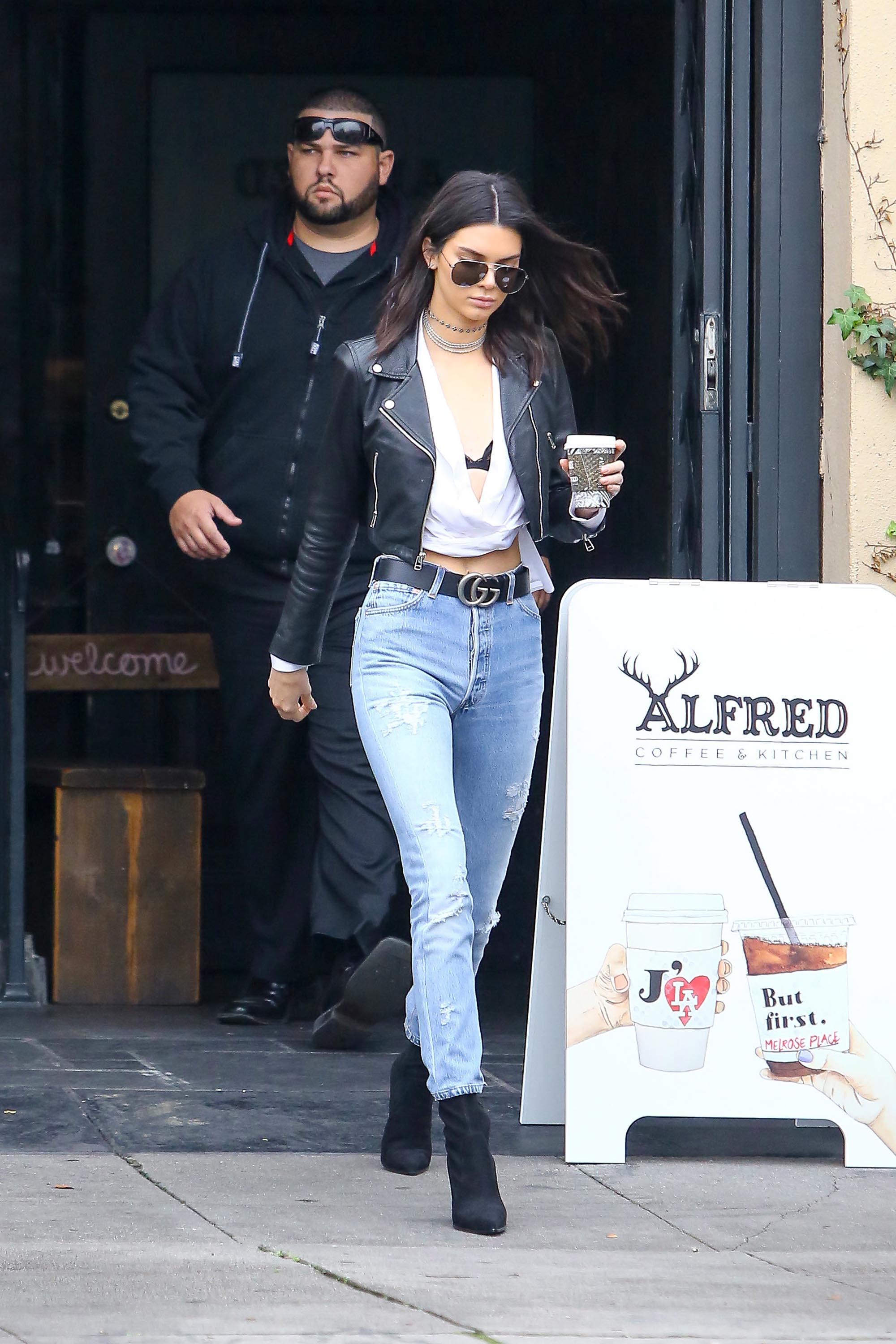 Kendall Jenner at Alfreds Coffee