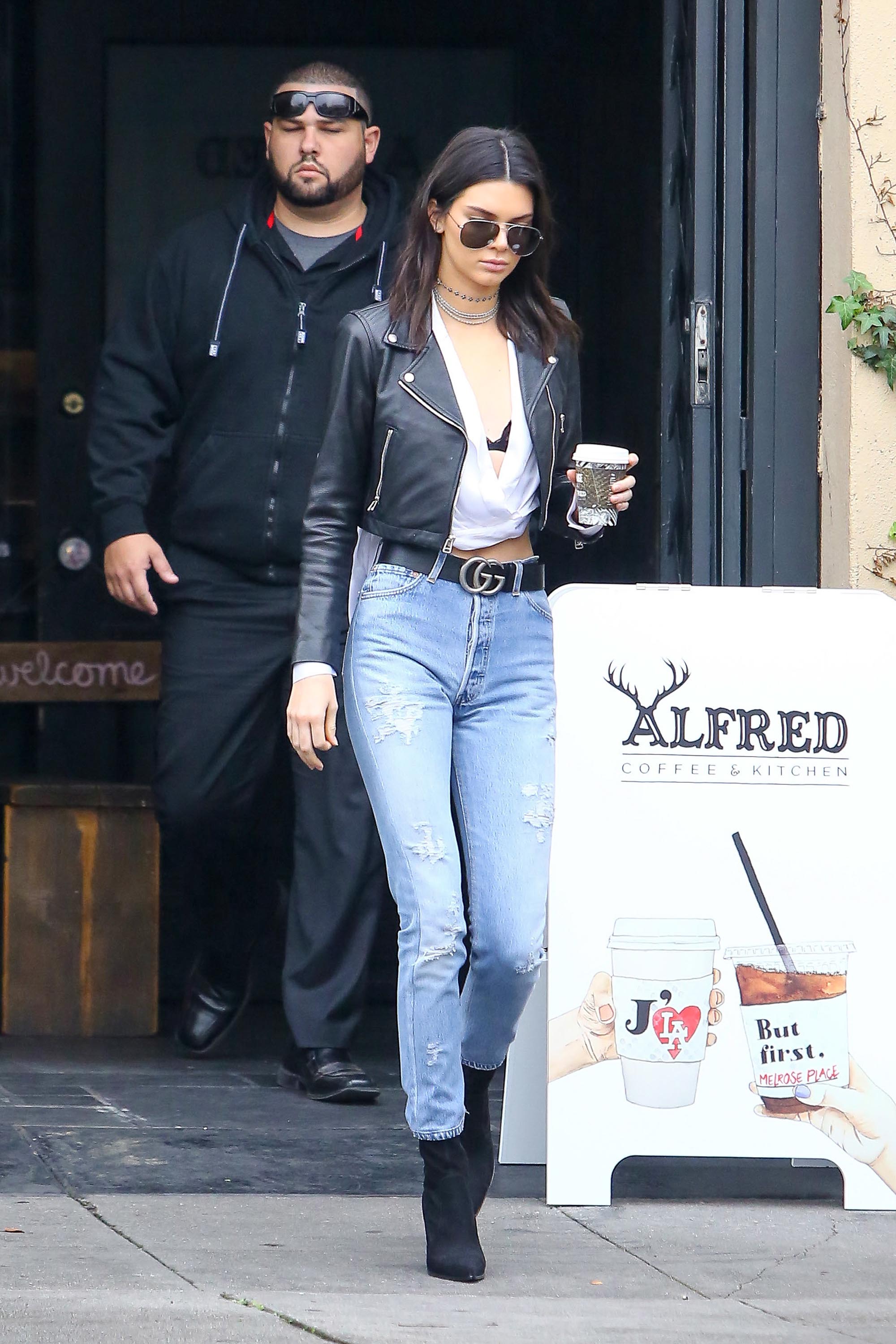Kendall Jenner at Alfreds Coffee