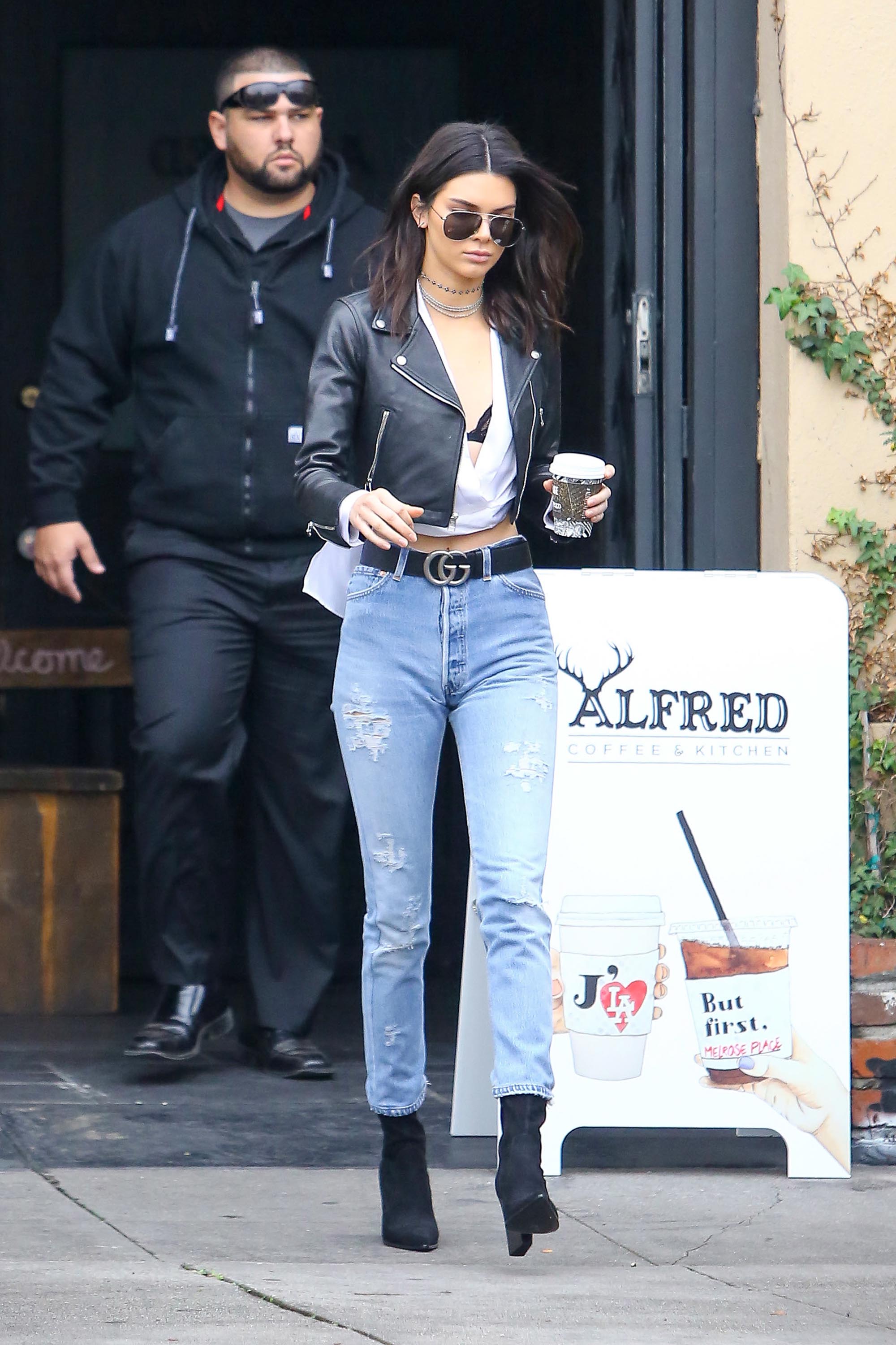 Kendall Jenner at Alfreds Coffee