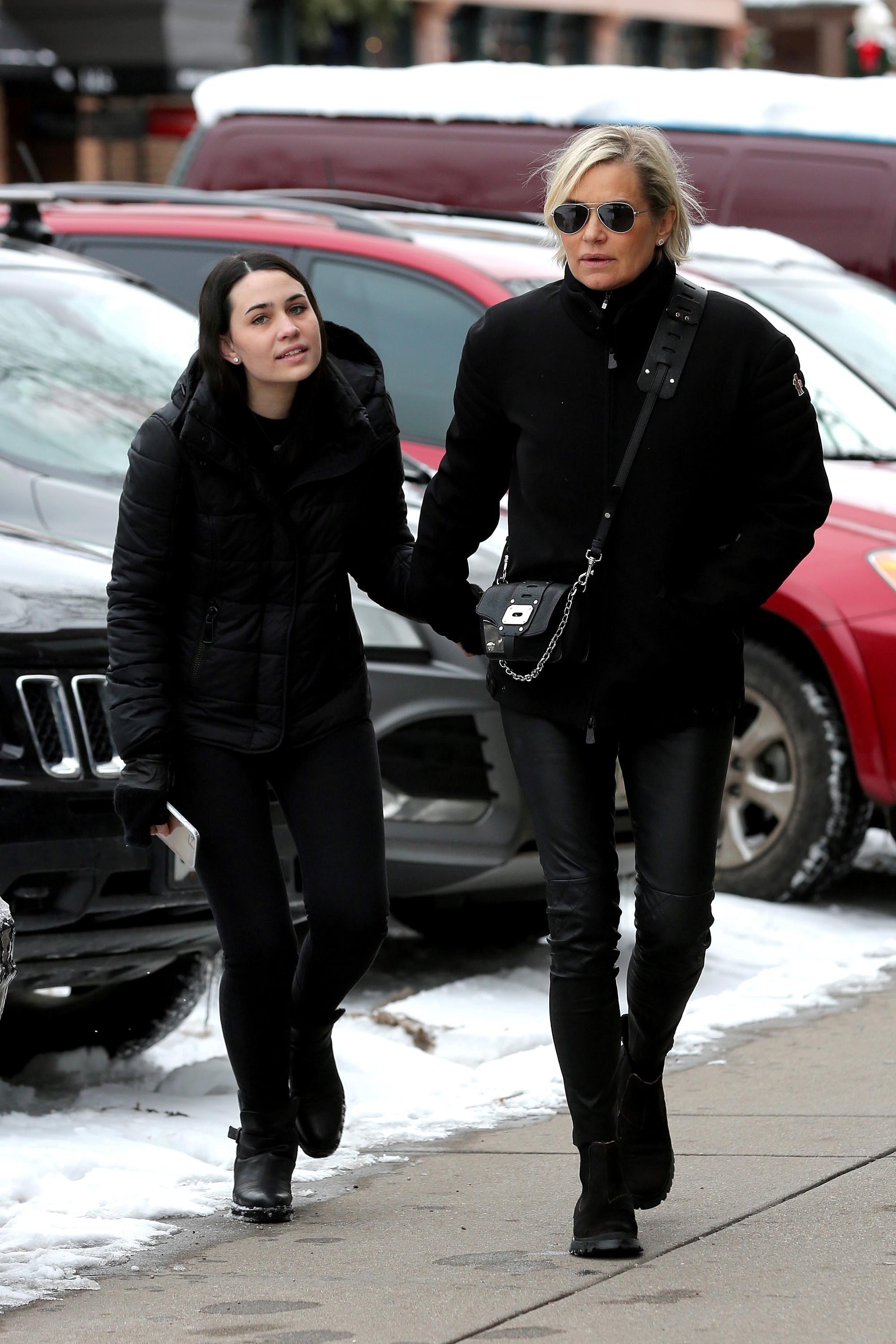 Yolanda Hadid steps out with her friends to have lunch