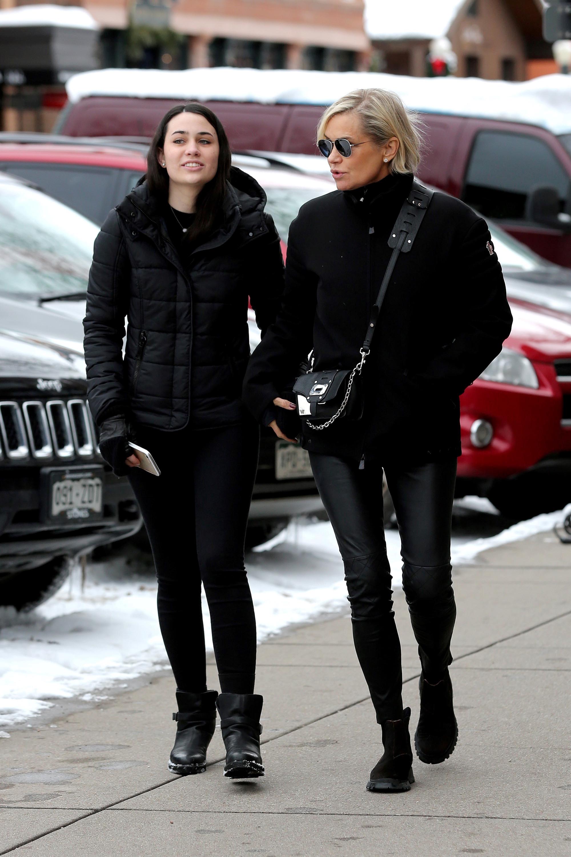 Yolanda Hadid steps out with her friends to have lunch