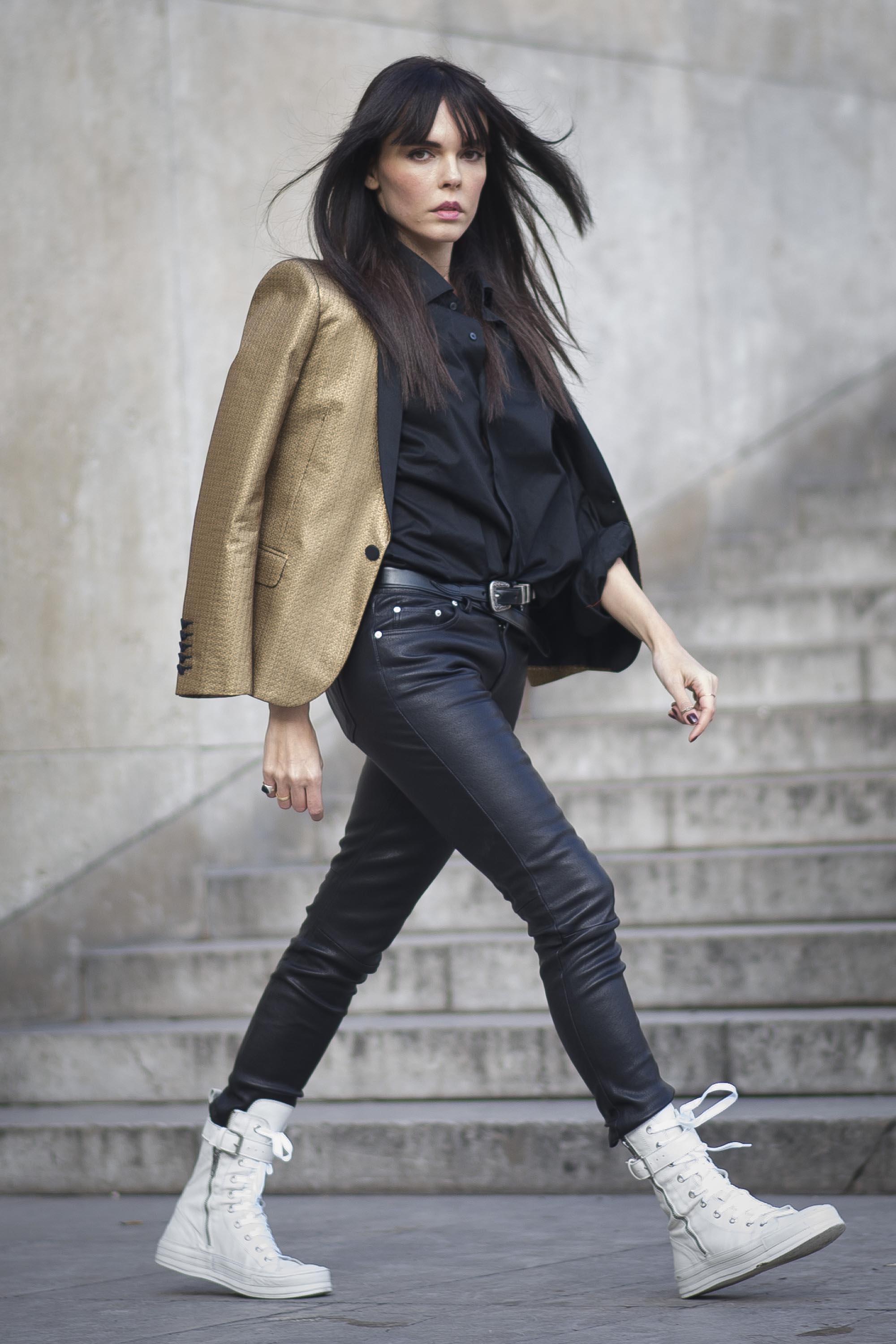Evangelie Smyrniotaki Street Style at Paris Fashion Week