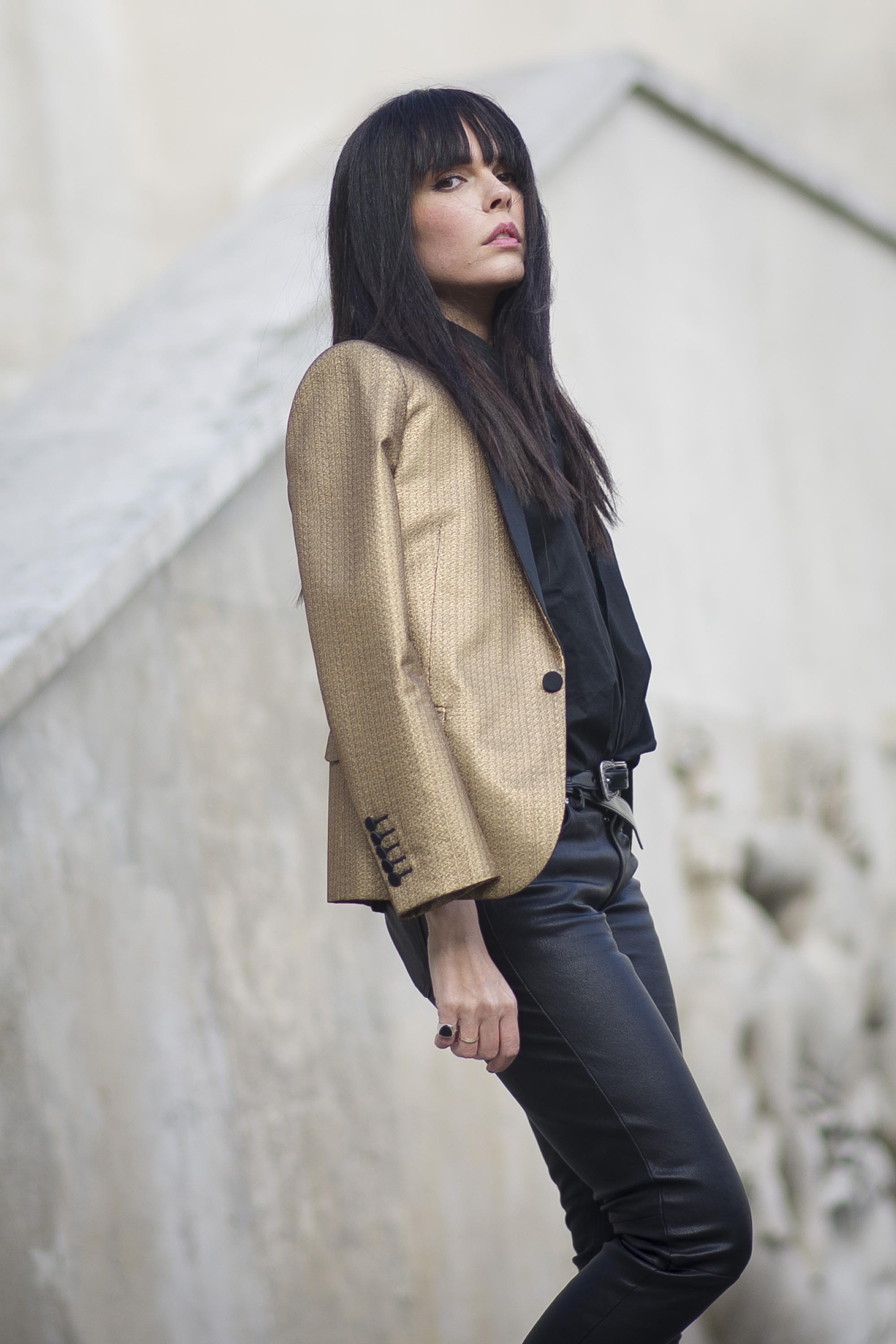 Evangelie Smyrniotaki Street Style at Paris Fashion Week