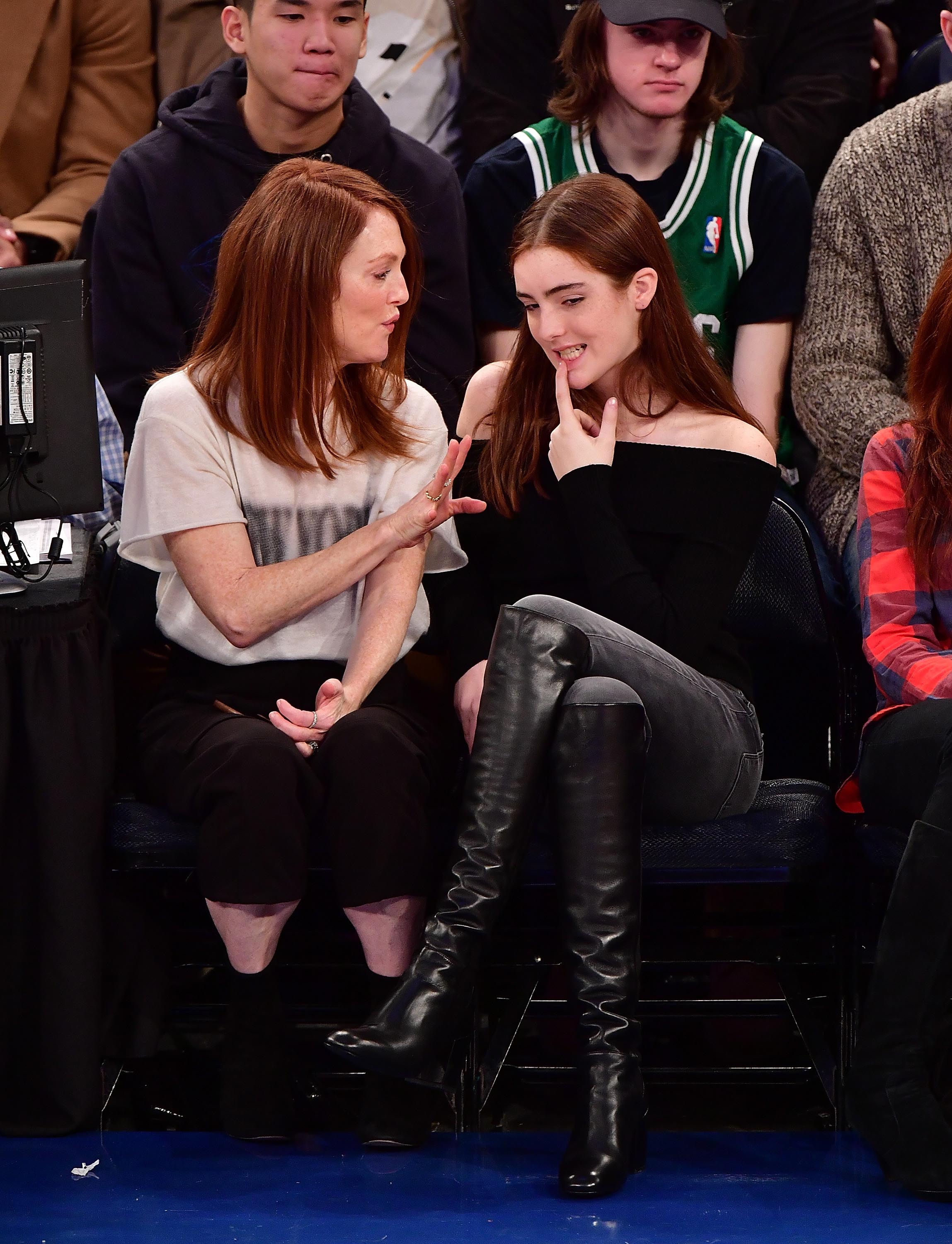 Liv Freundlich attends Boston Celtics Vs. New York Knicks game