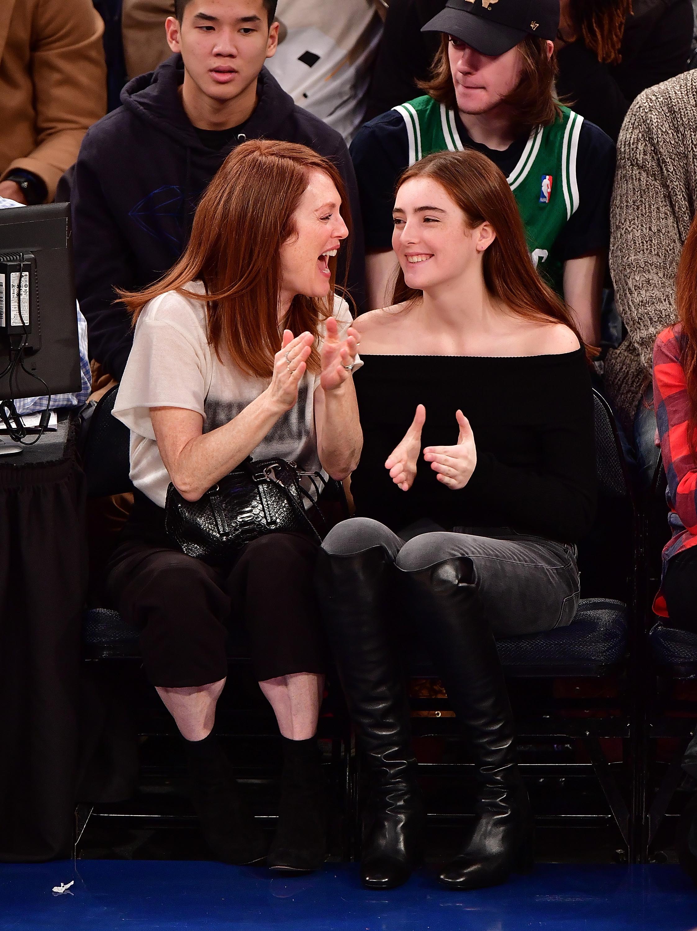 Liv Freundlich attends Boston Celtics Vs. New York Knicks game