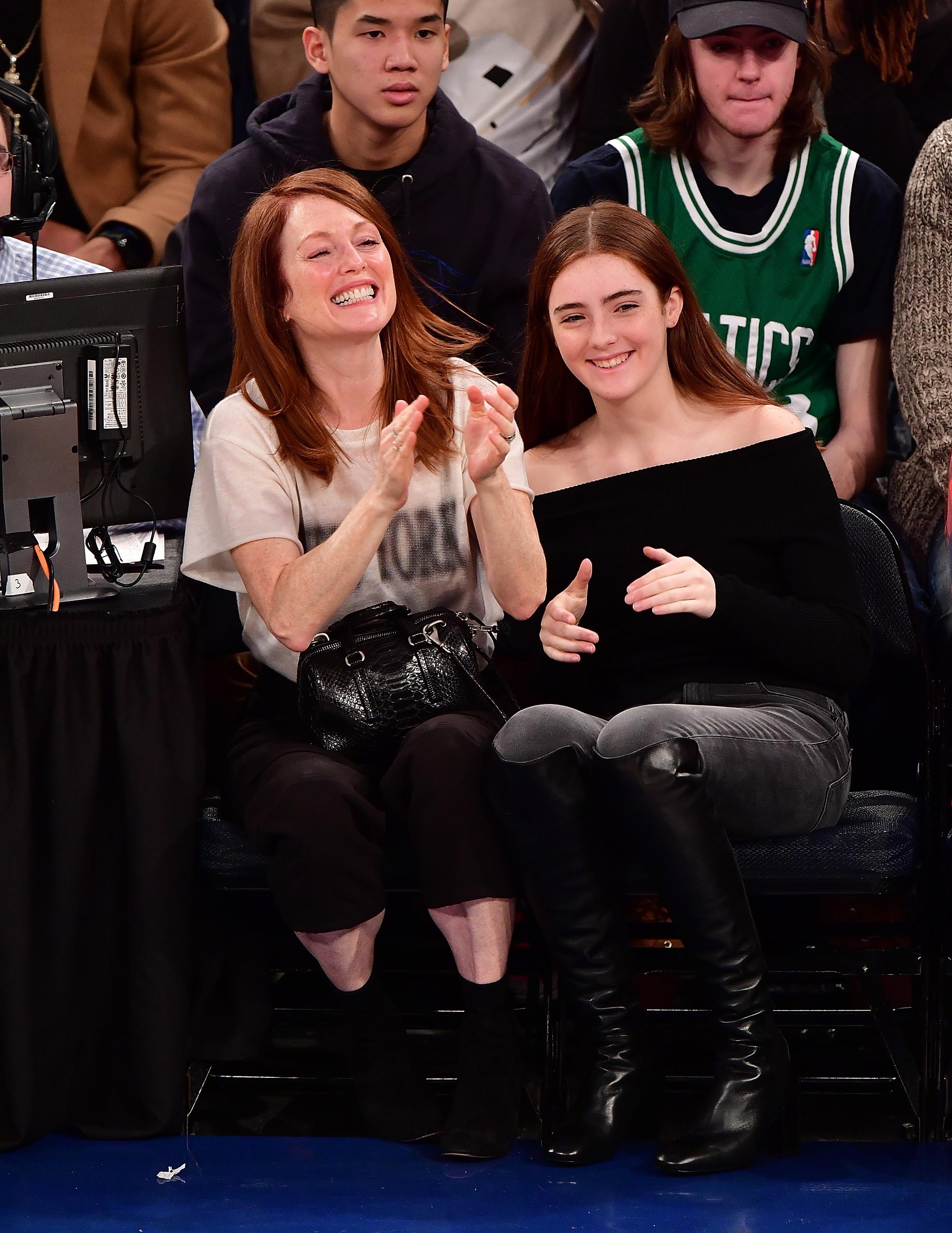 Liv Freundlich attends Boston Celtics Vs. New York Knicks game