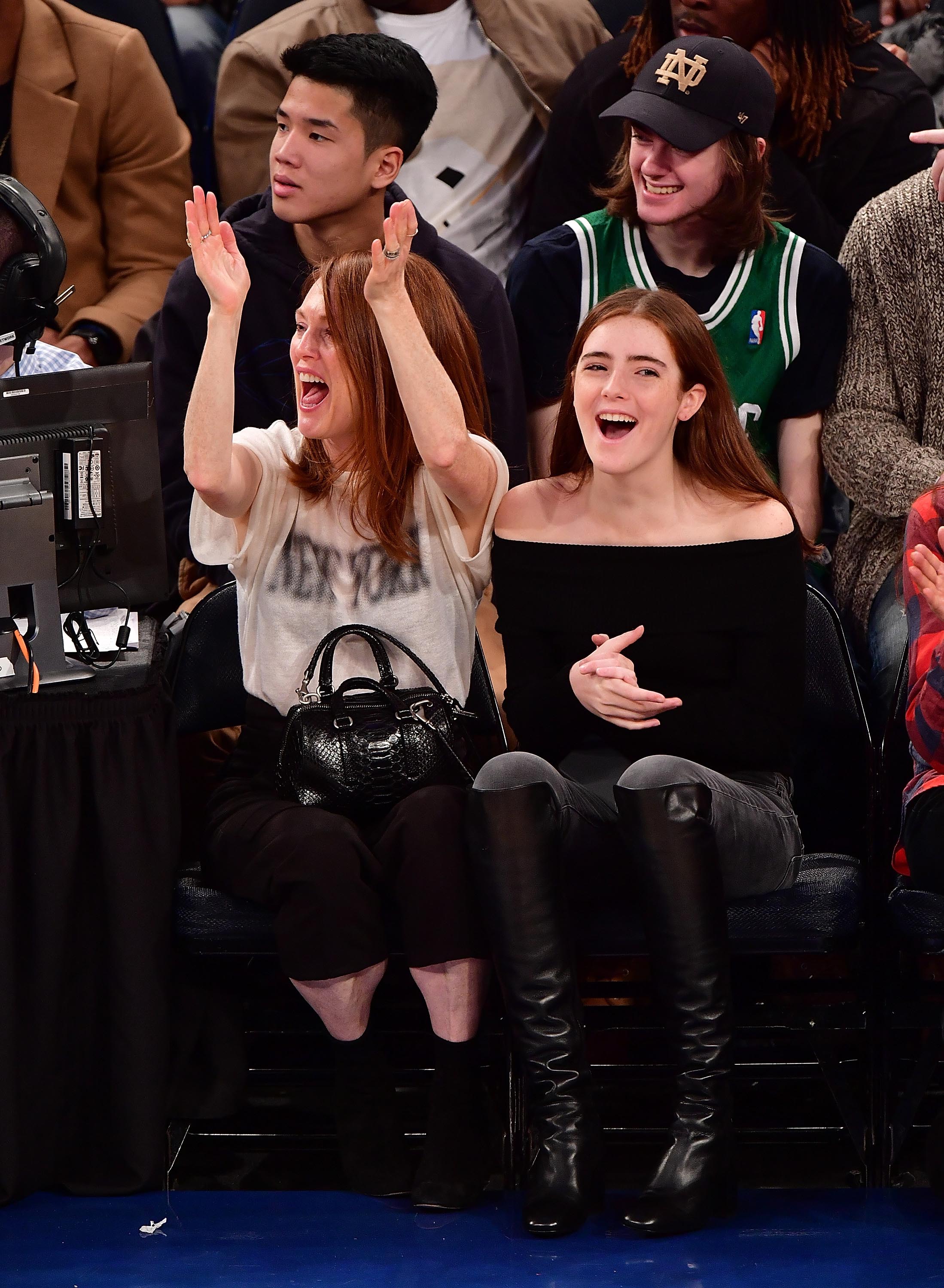 Liv Freundlich attends Boston Celtics Vs. New York Knicks game