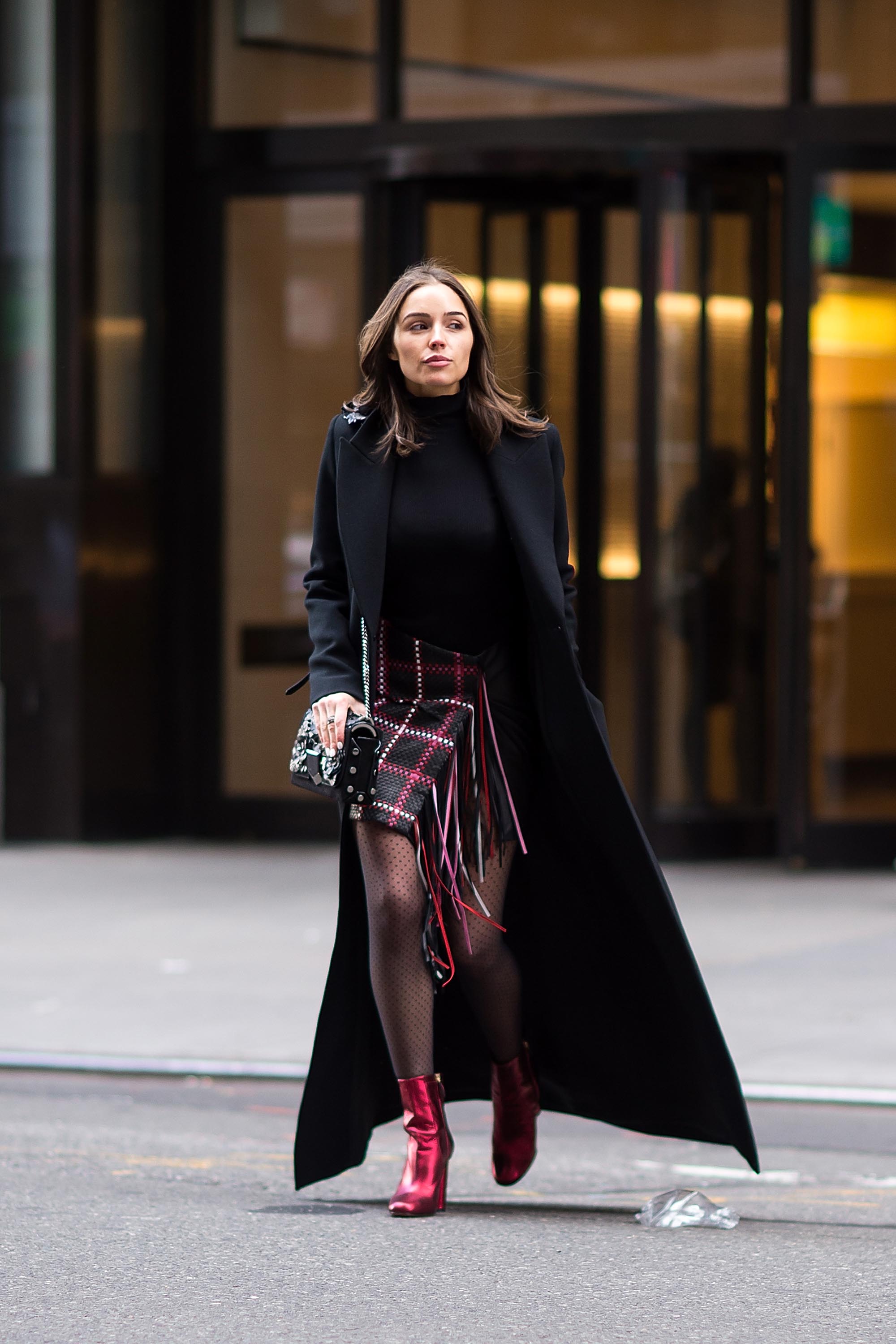 Olivia Culpo is seen in Midtown NYC