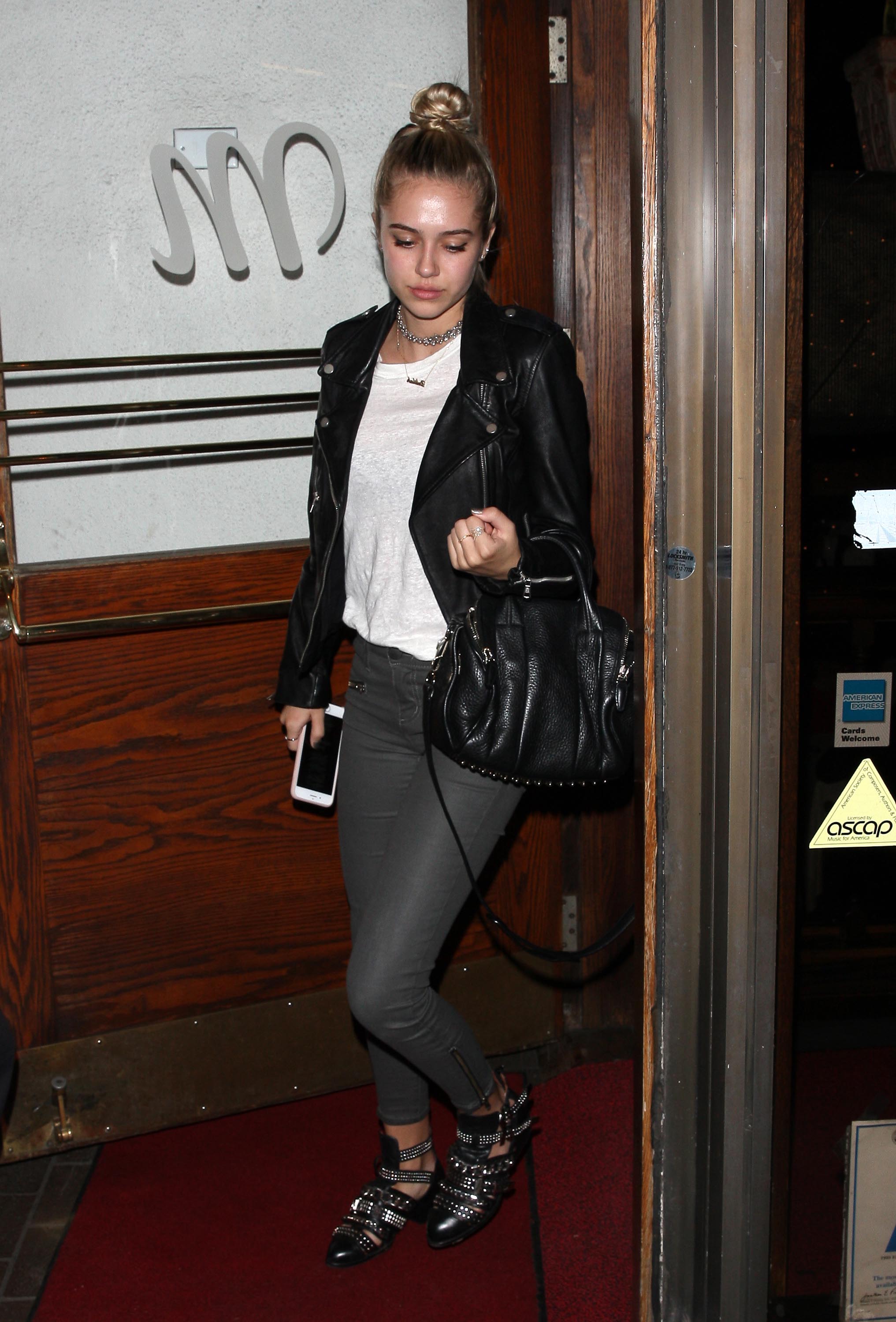 Delilah Belle Hamlin dines out at Madeo restaurant