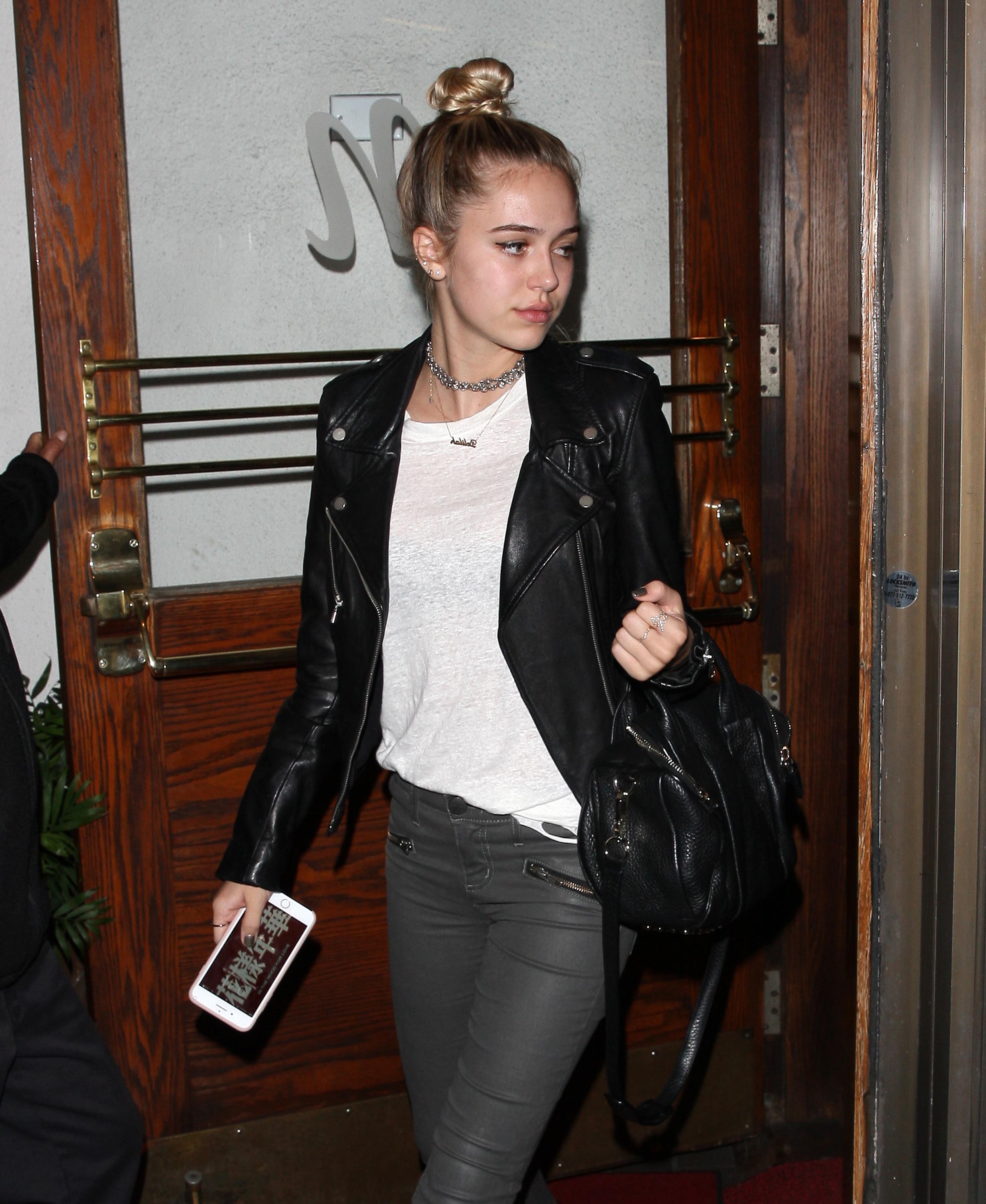 Delilah Belle Hamlin dines out at Madeo restaurant