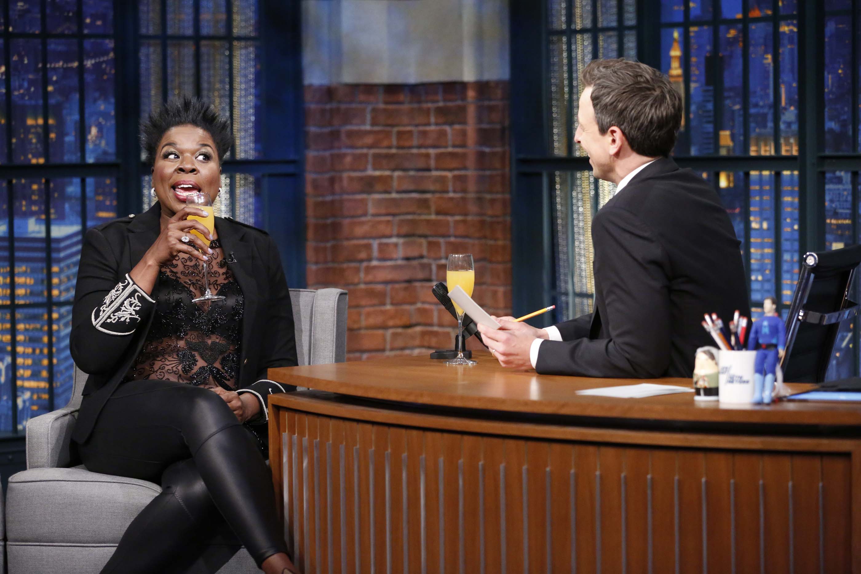 Leslie Jones at the Late Night with Seth Meyer