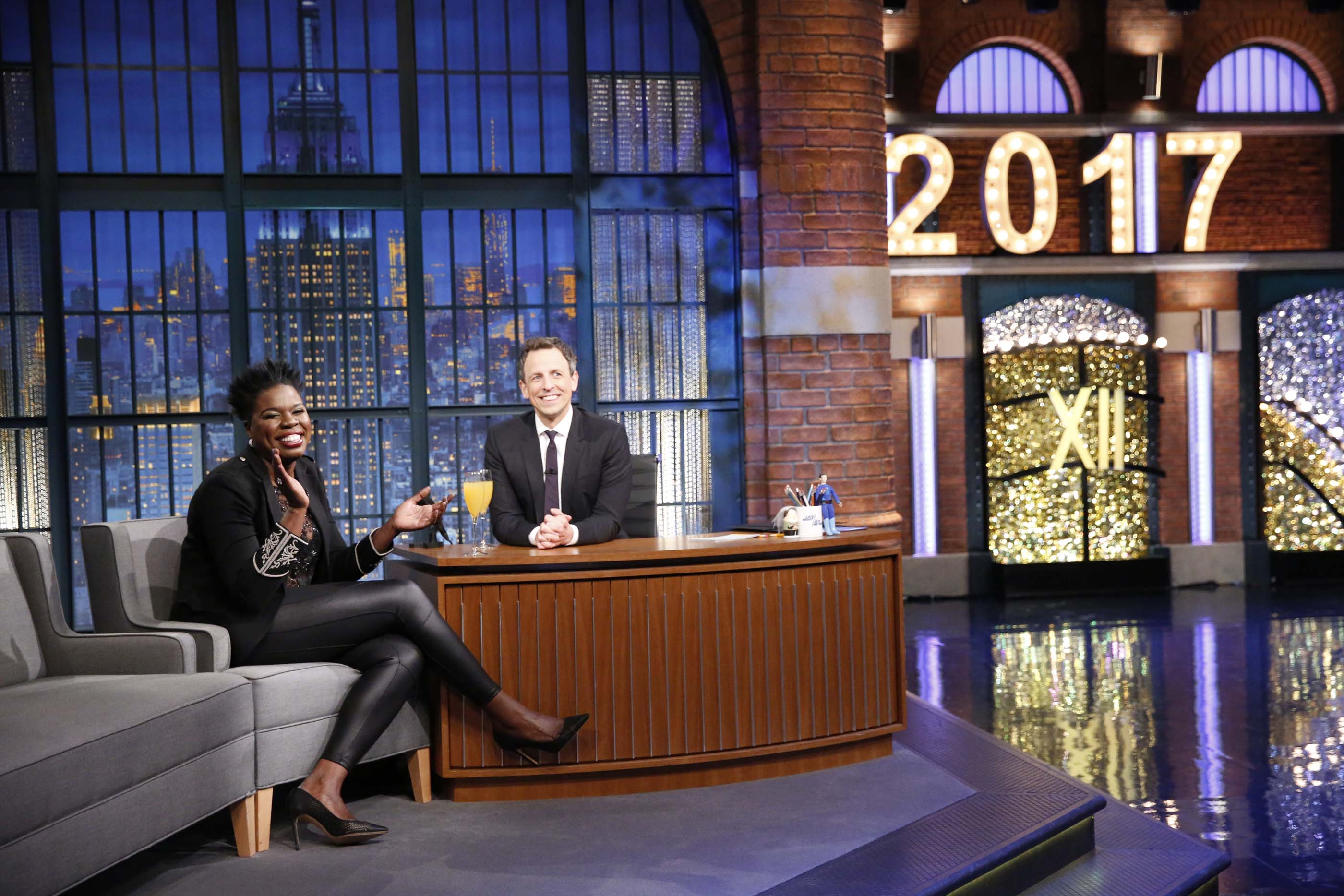 Leslie Jones at the Late Night with Seth Meyer