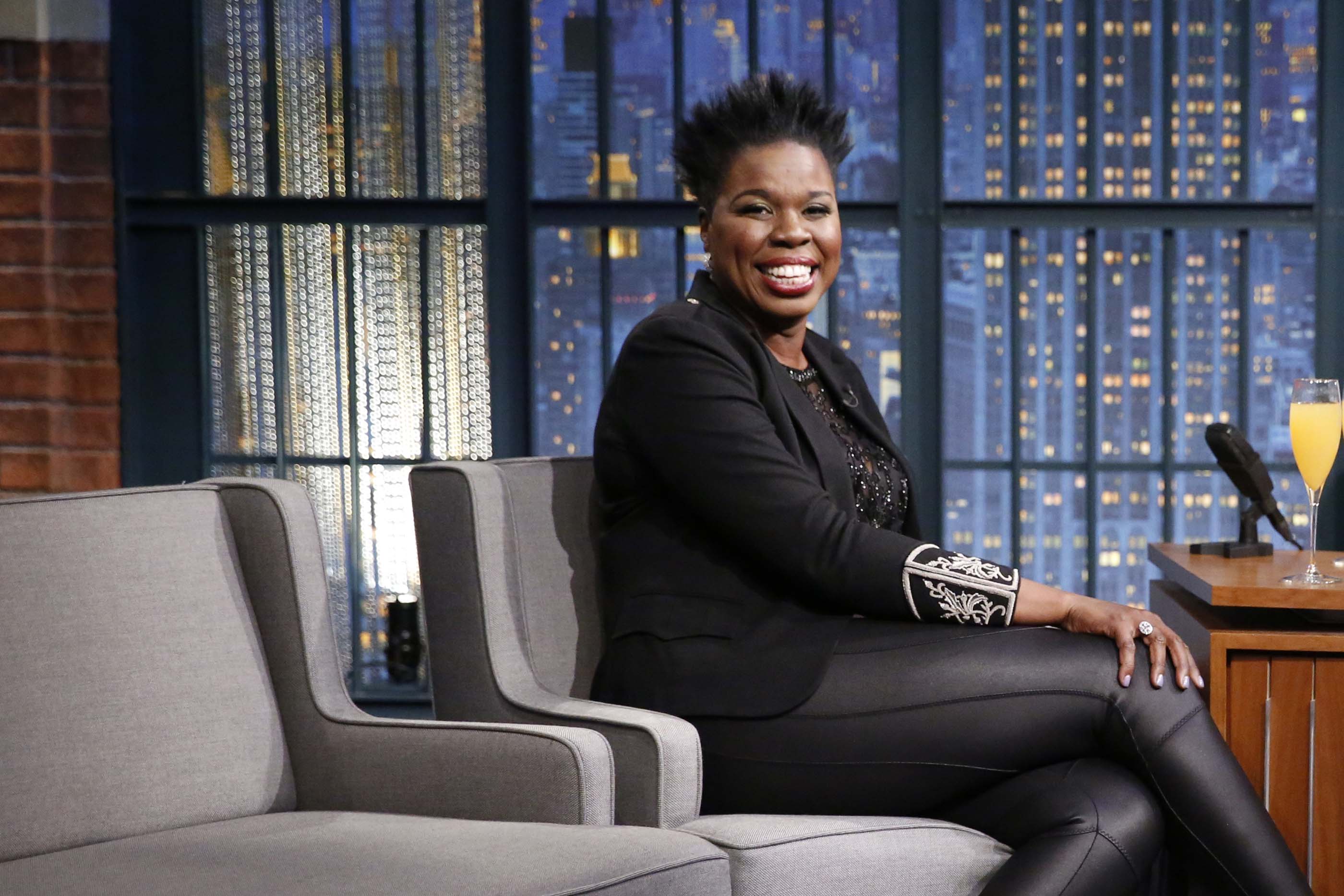 Leslie Jones at the Late Night with Seth Meyer