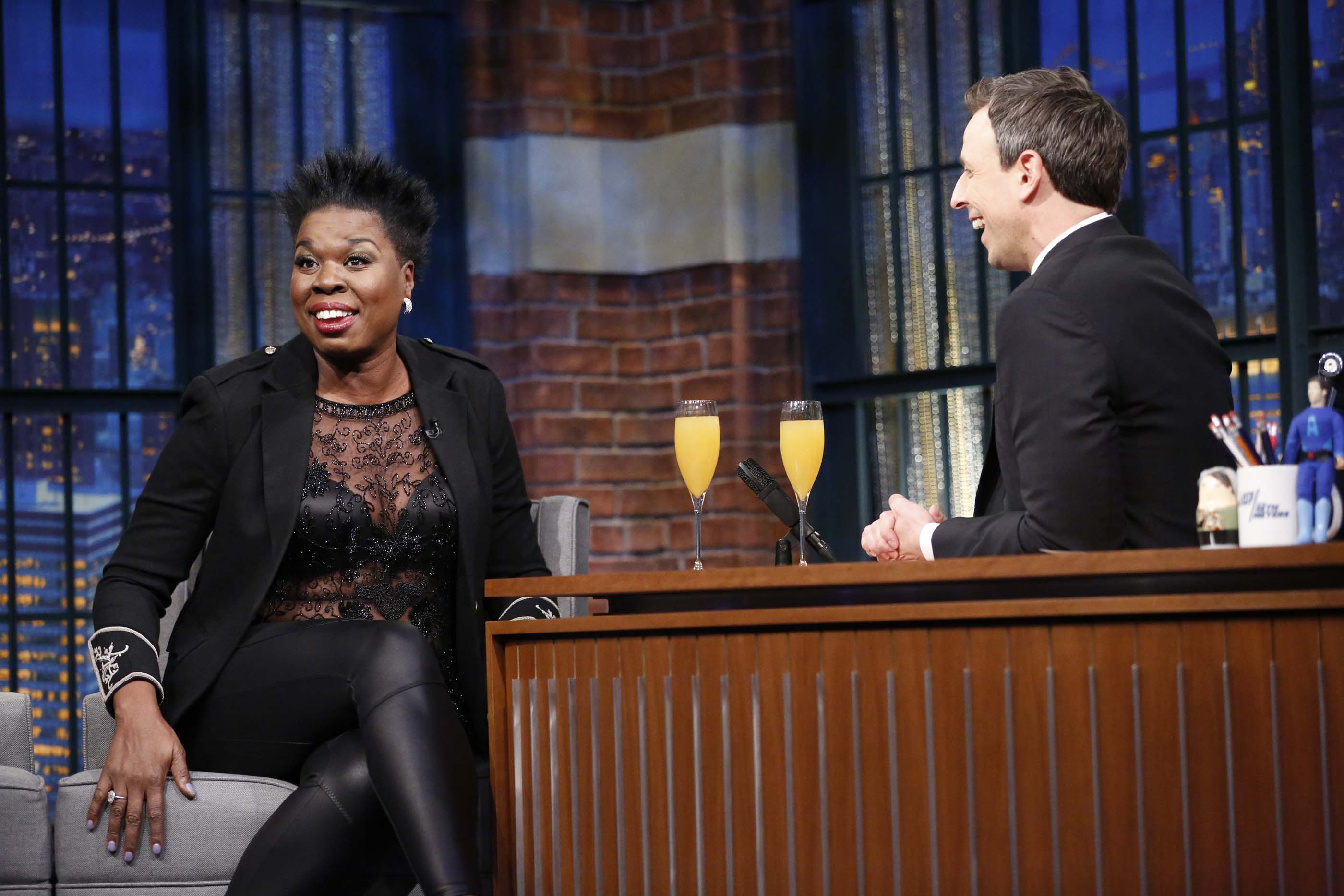 Leslie Jones at the Late Night with Seth Meyer