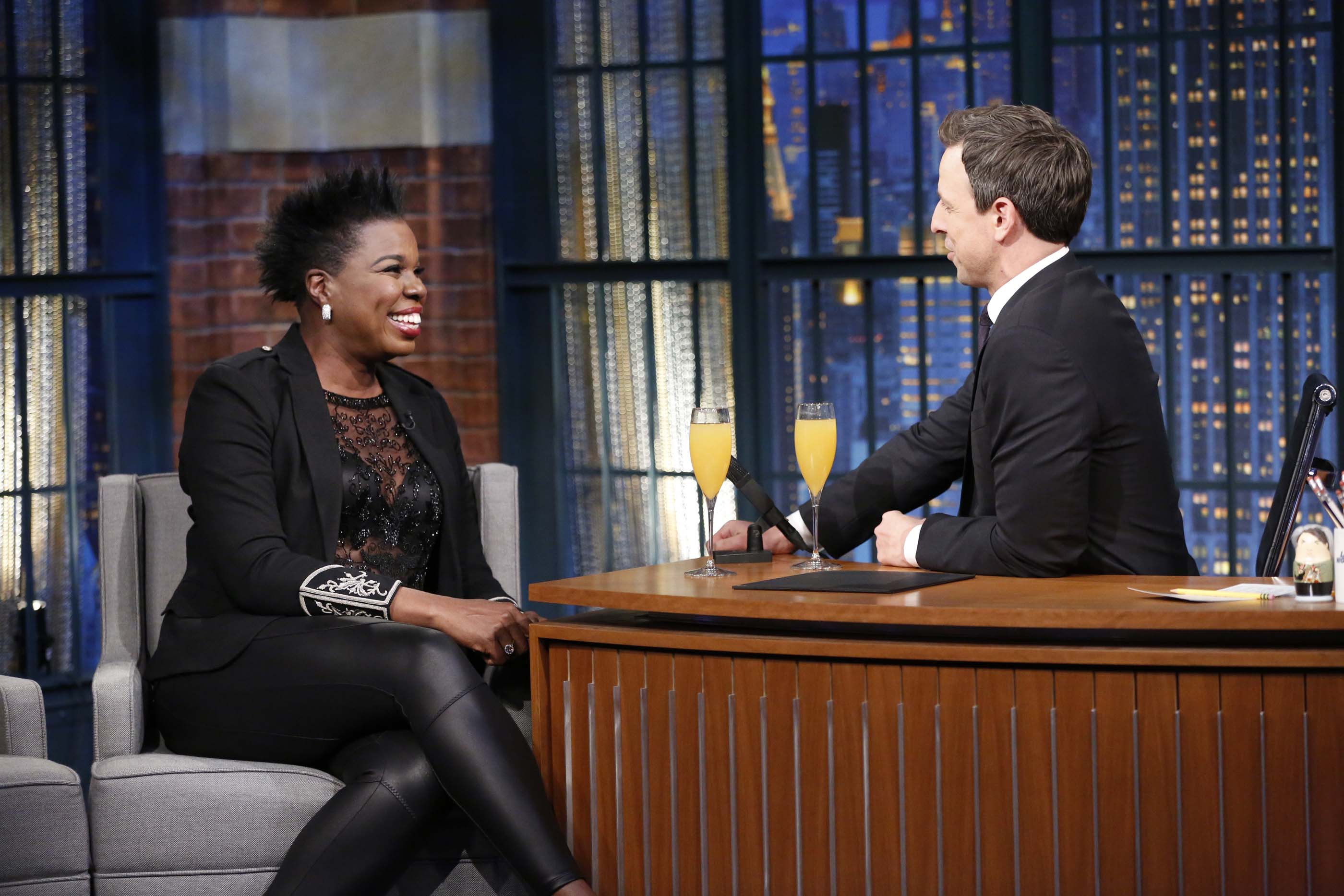 Leslie Jones at the Late Night with Seth Meyer