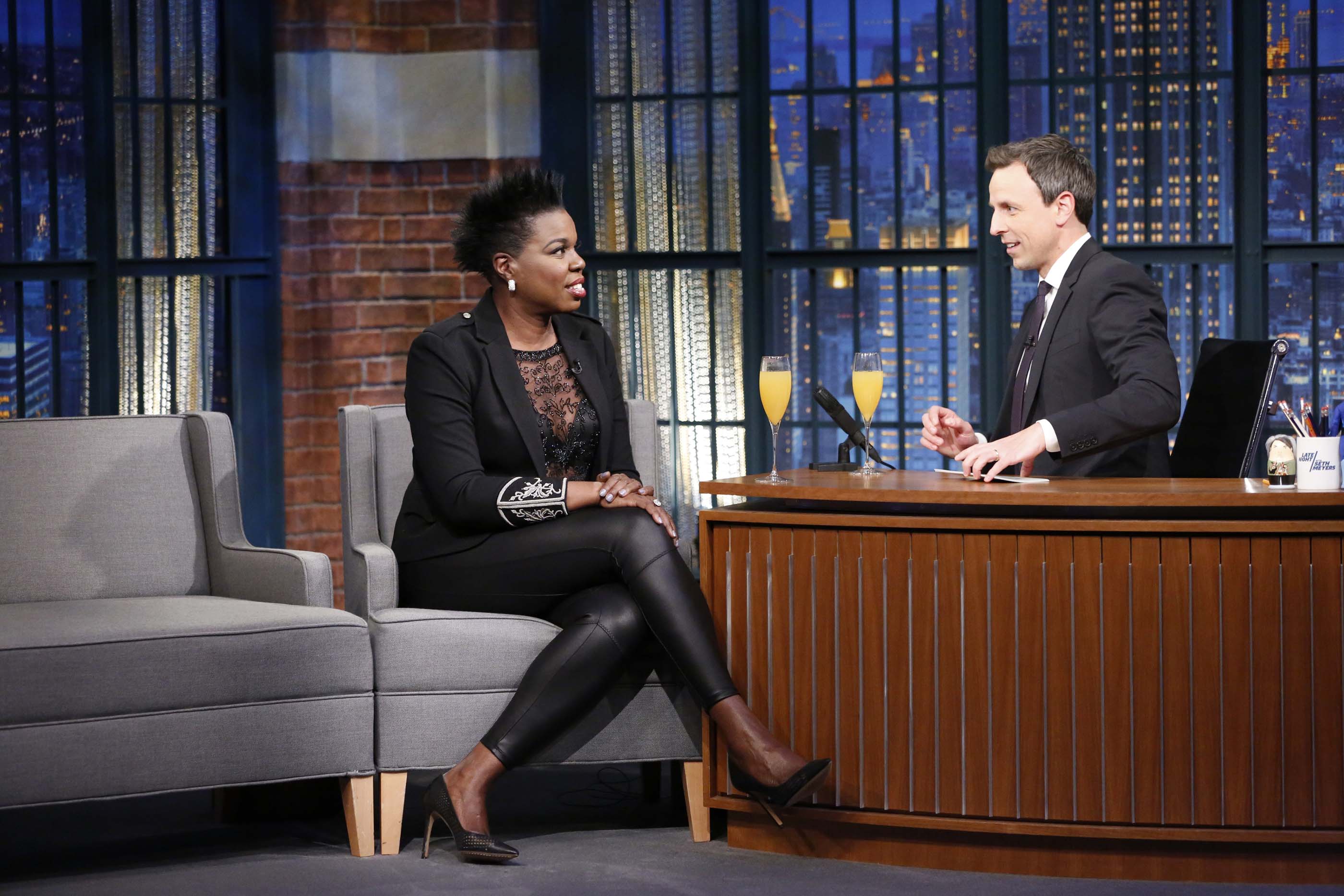 Leslie Jones at the Late Night with Seth Meyer