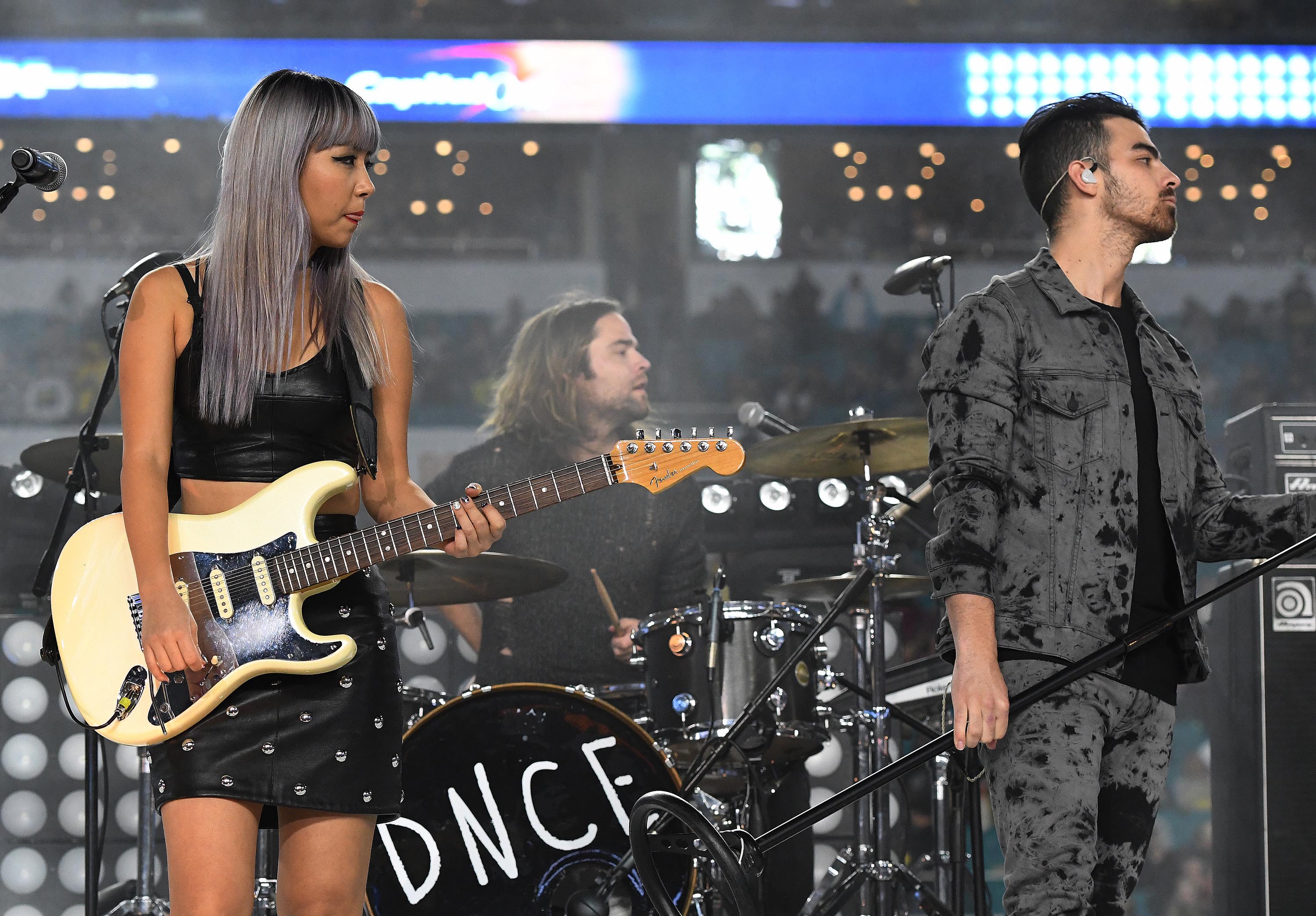 JinJoo Lee performs during the half time show