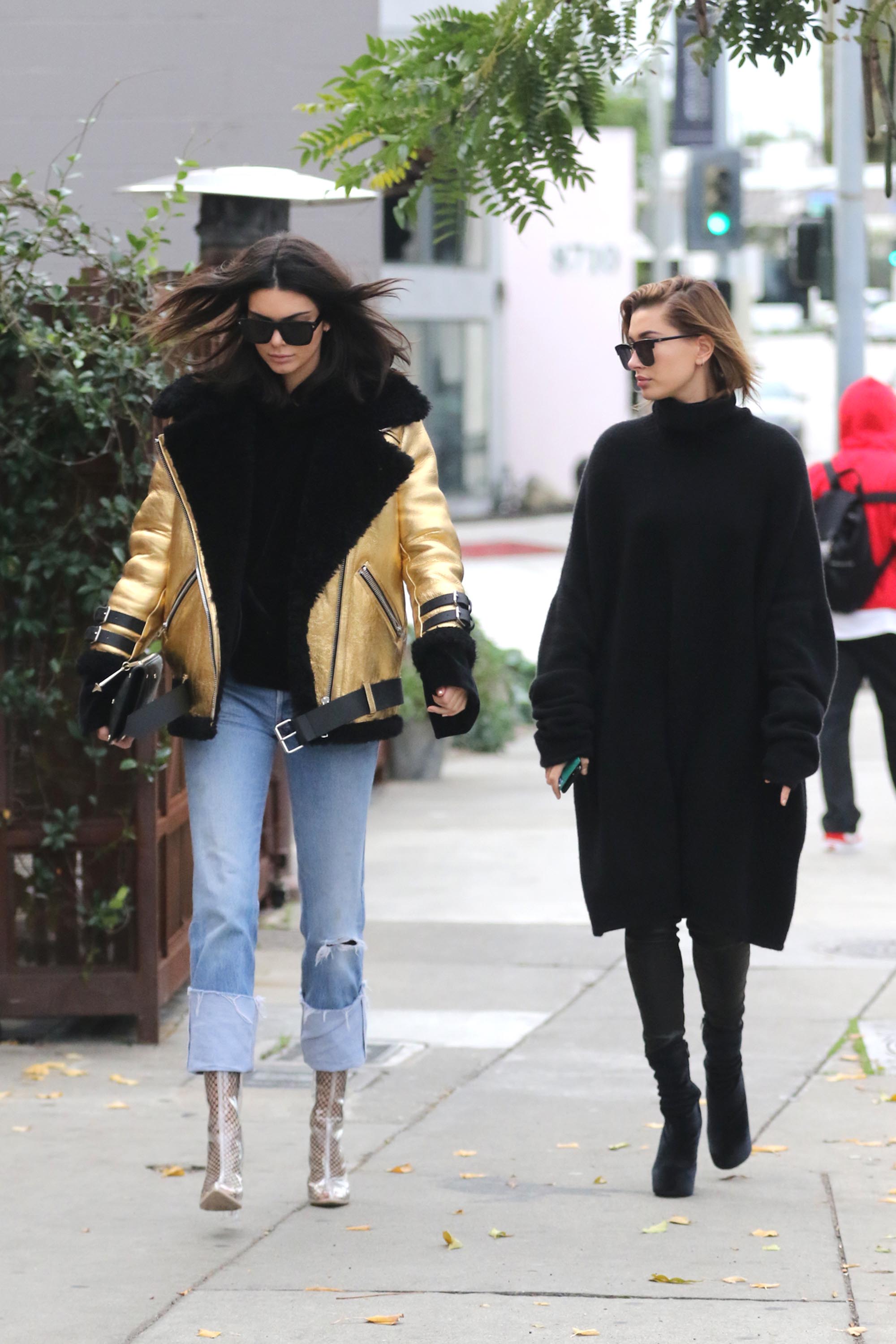 Hailey Baldwin & Kendall Jenner shopping in West Hollywood