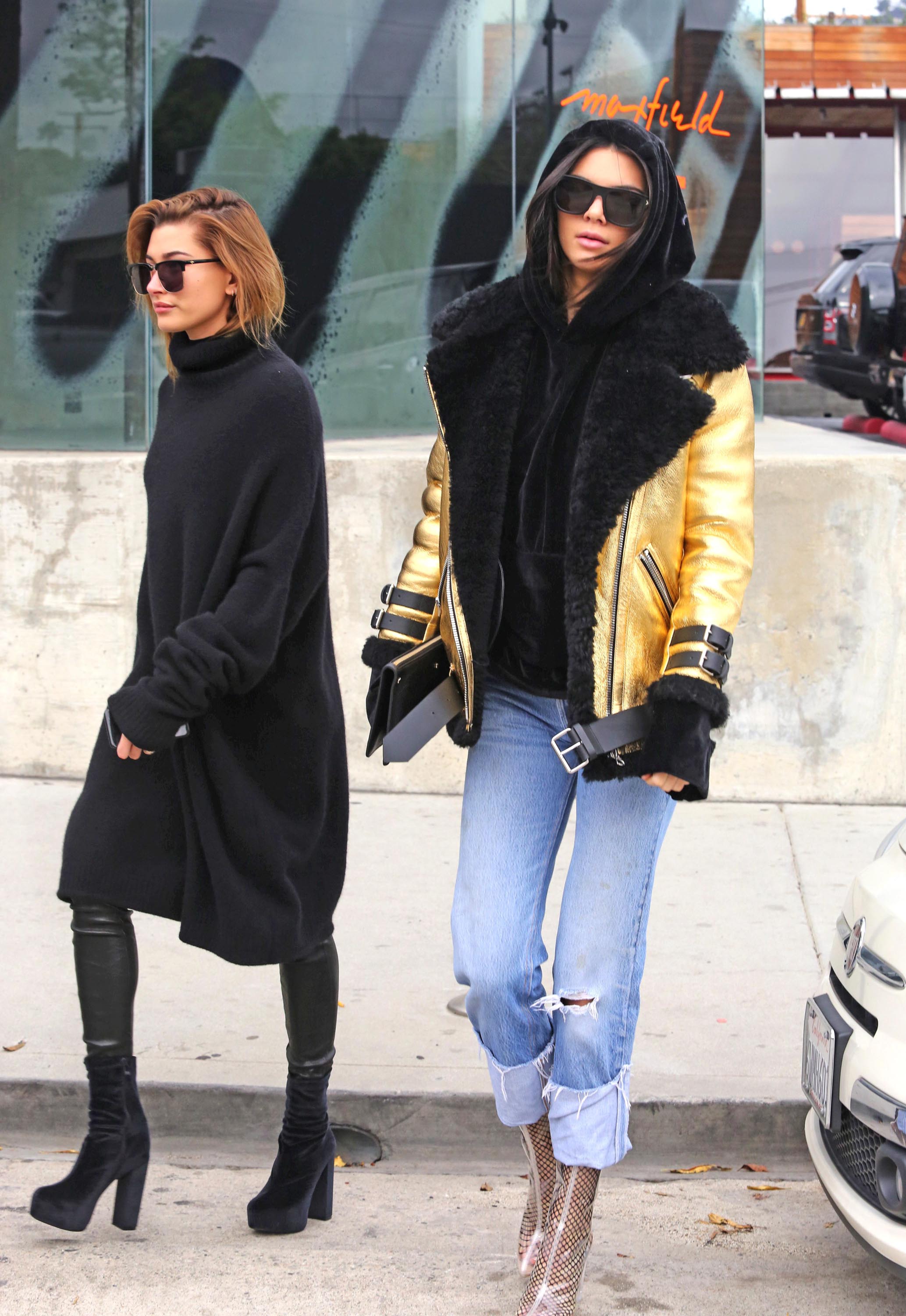 Hailey Baldwin & Kendall Jenner shopping in West Hollywood