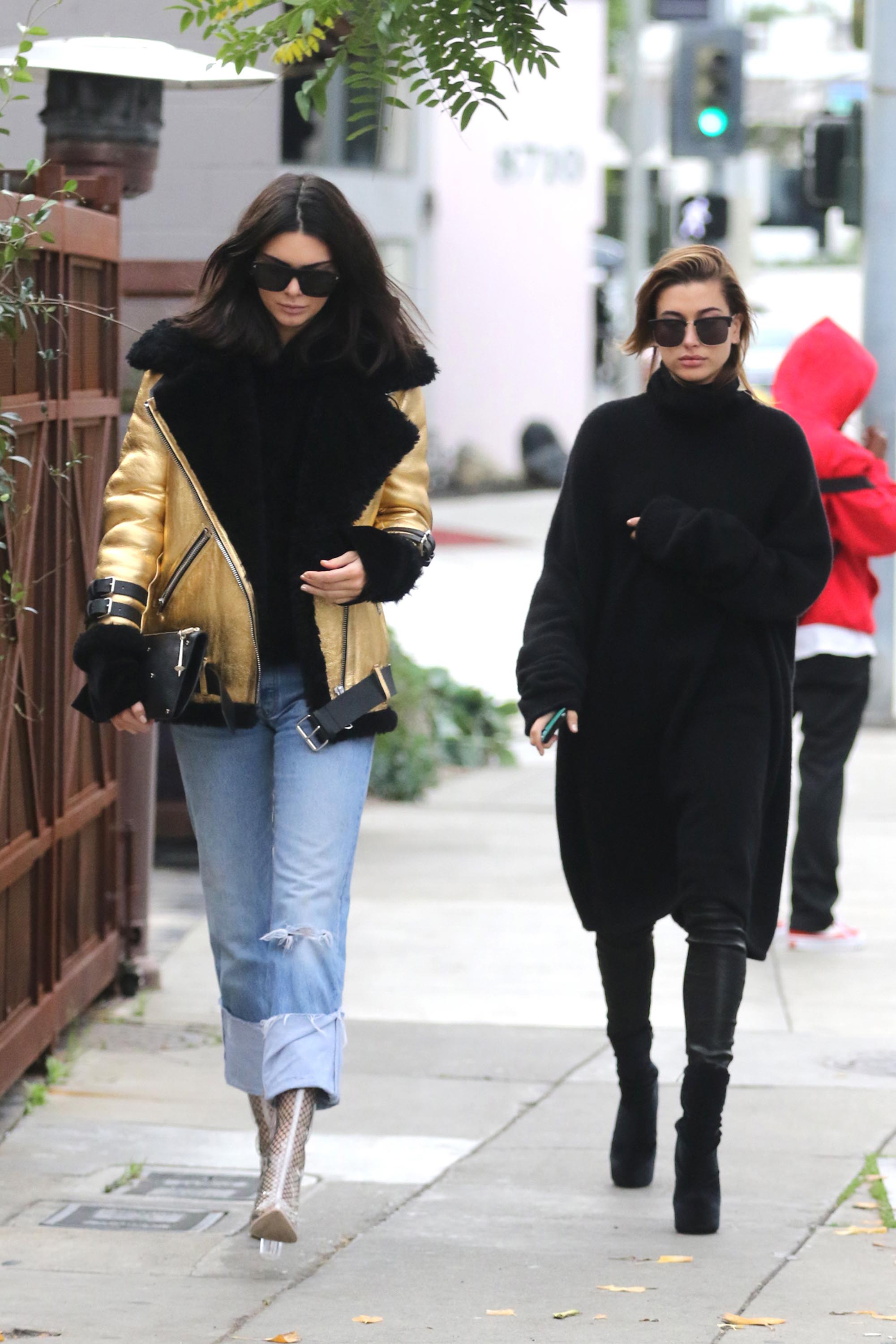 Hailey Baldwin & Kendall Jenner shopping in West Hollywood