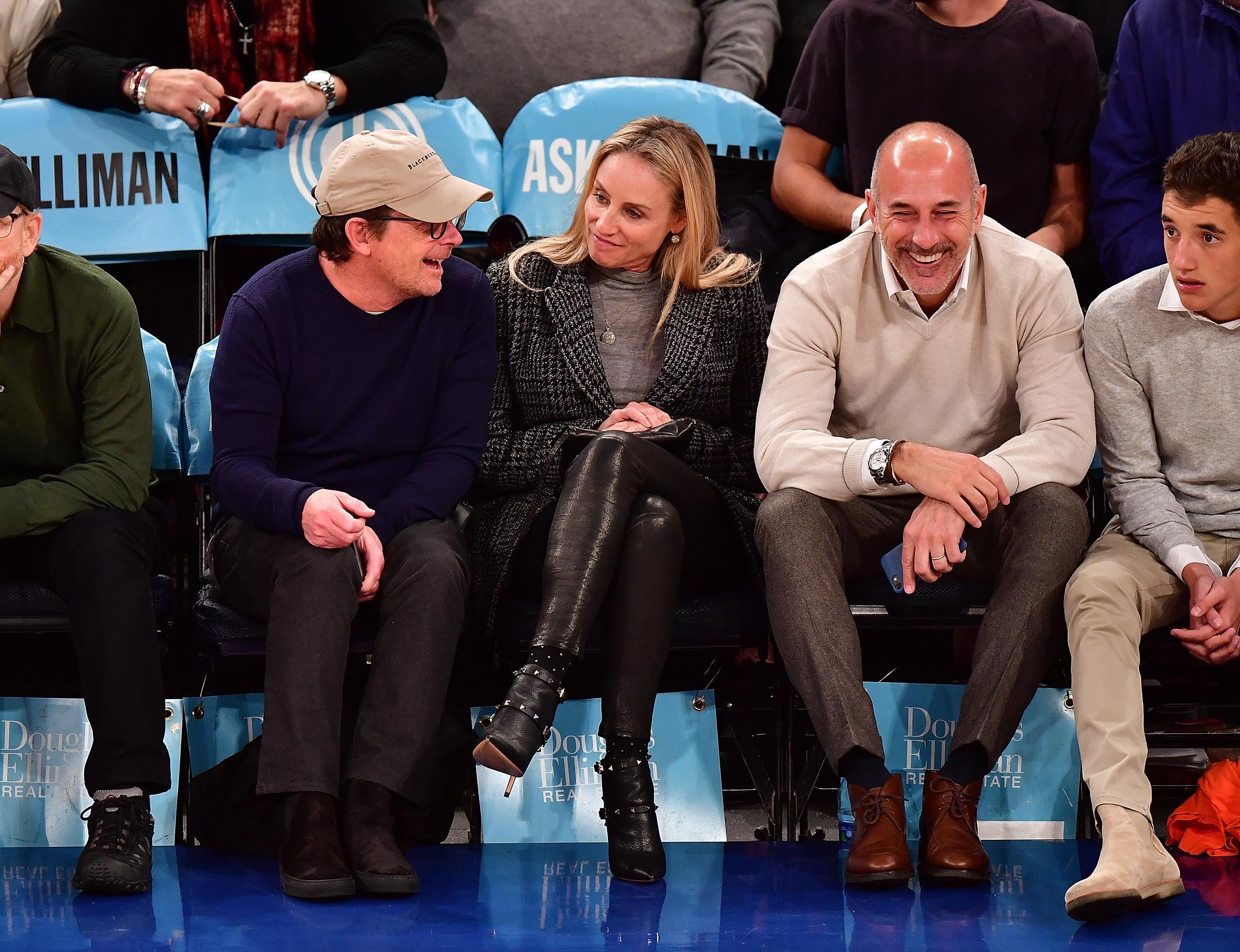 Tracy Pollan attends Orlando Magic vs. New York Knicks