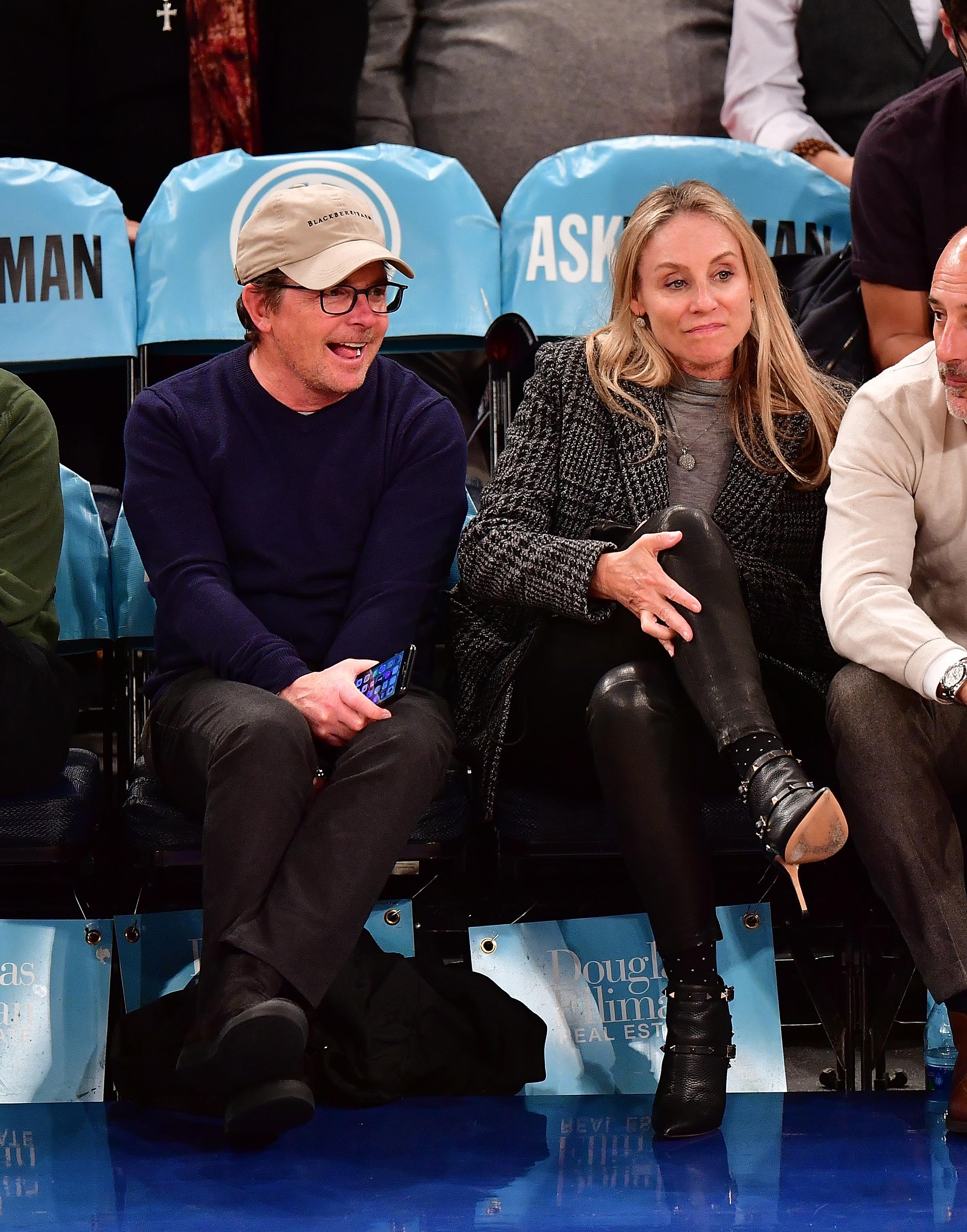 Tracy Pollan attends Orlando Magic vs. New York Knicks