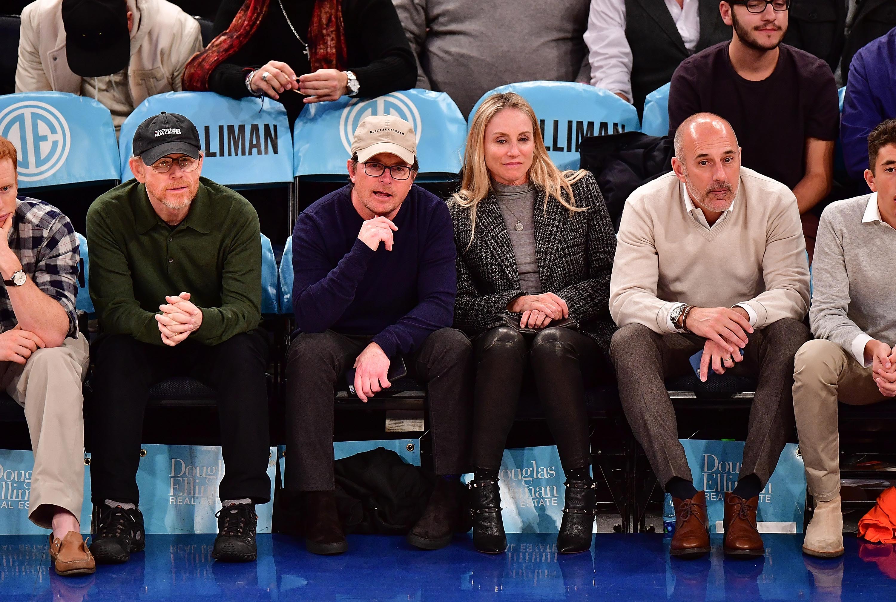 Tracy Pollan attends Orlando Magic vs. New York Knicks