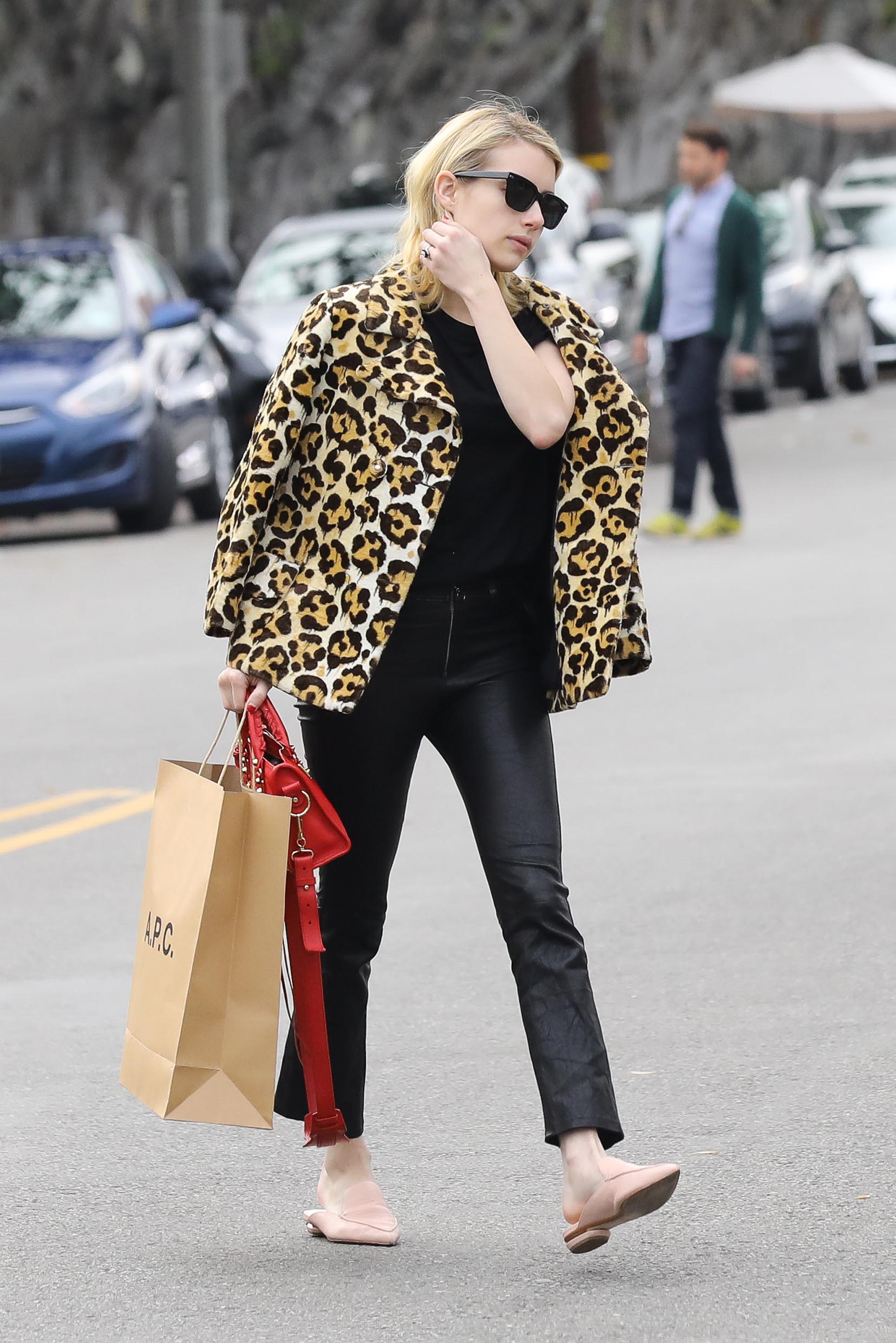 Emma Roberts is seen in Los Angeles